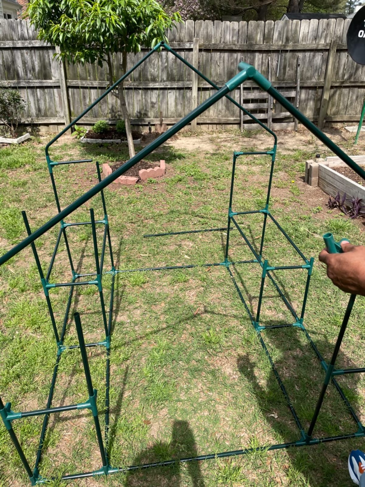 3 Tiers 6 Shelves Walk-in Green House, Portable Greenhouse w/Durable PE Cover, Roll Up Zipper Door, Steel Frame Greenhouse w/ Ground Pegs, Ropes for Garden, Patio, Backyard customer photo 2