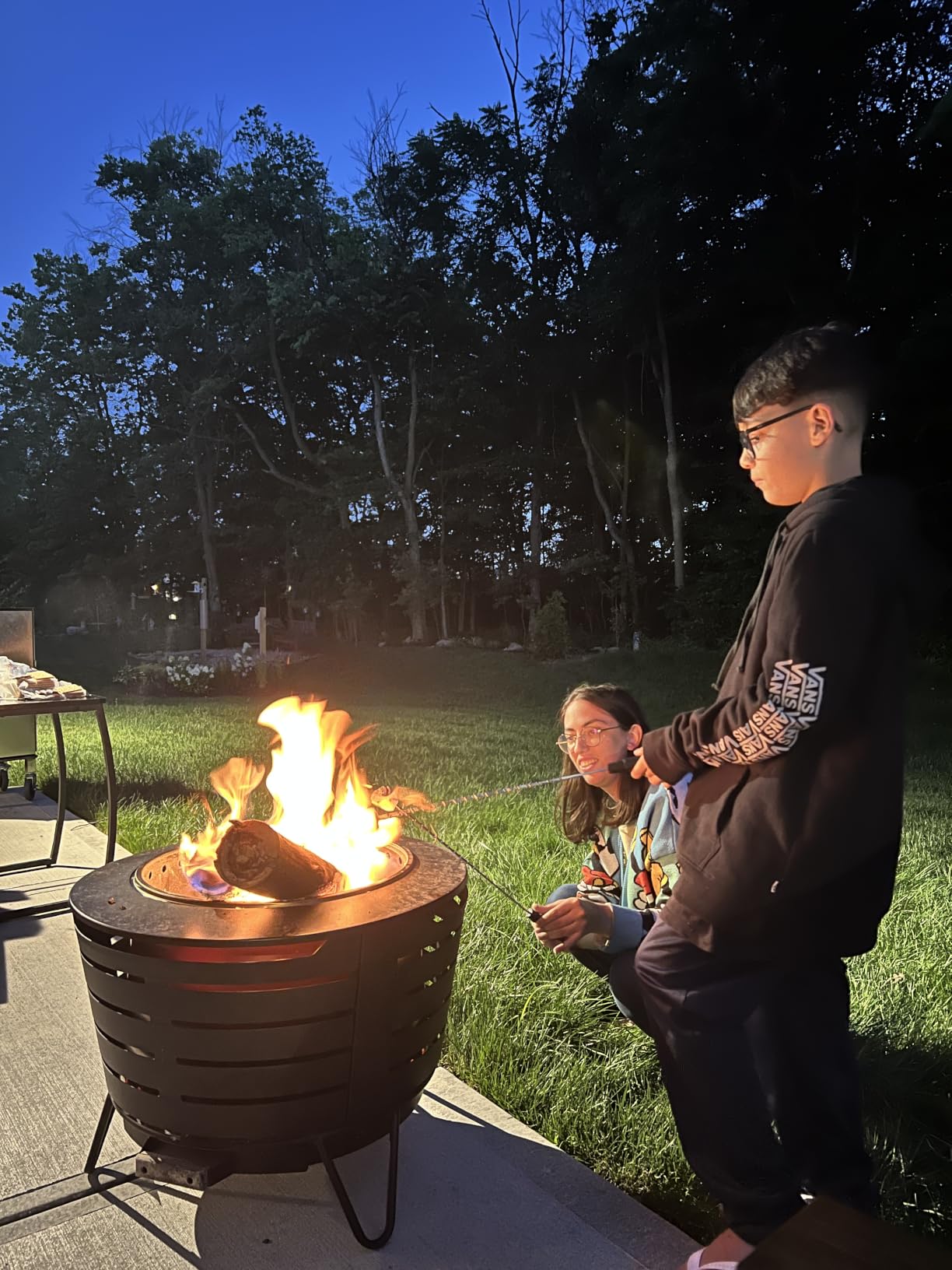 TIKI Patio Smokeless Fire Pit, 25 in Wood Burning Fire Pit with Cover customer photo 2