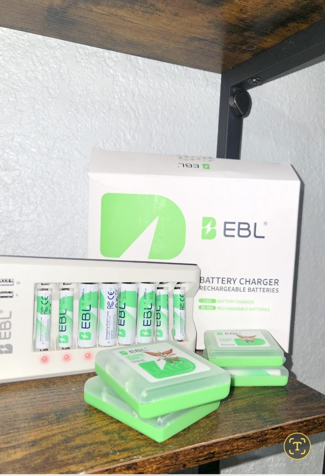 EBL AA AAA Battery Charger, 8 AA 2300mAh & 8 AAA 1100mAh NiMH, 2 USB Ports customer photo 2