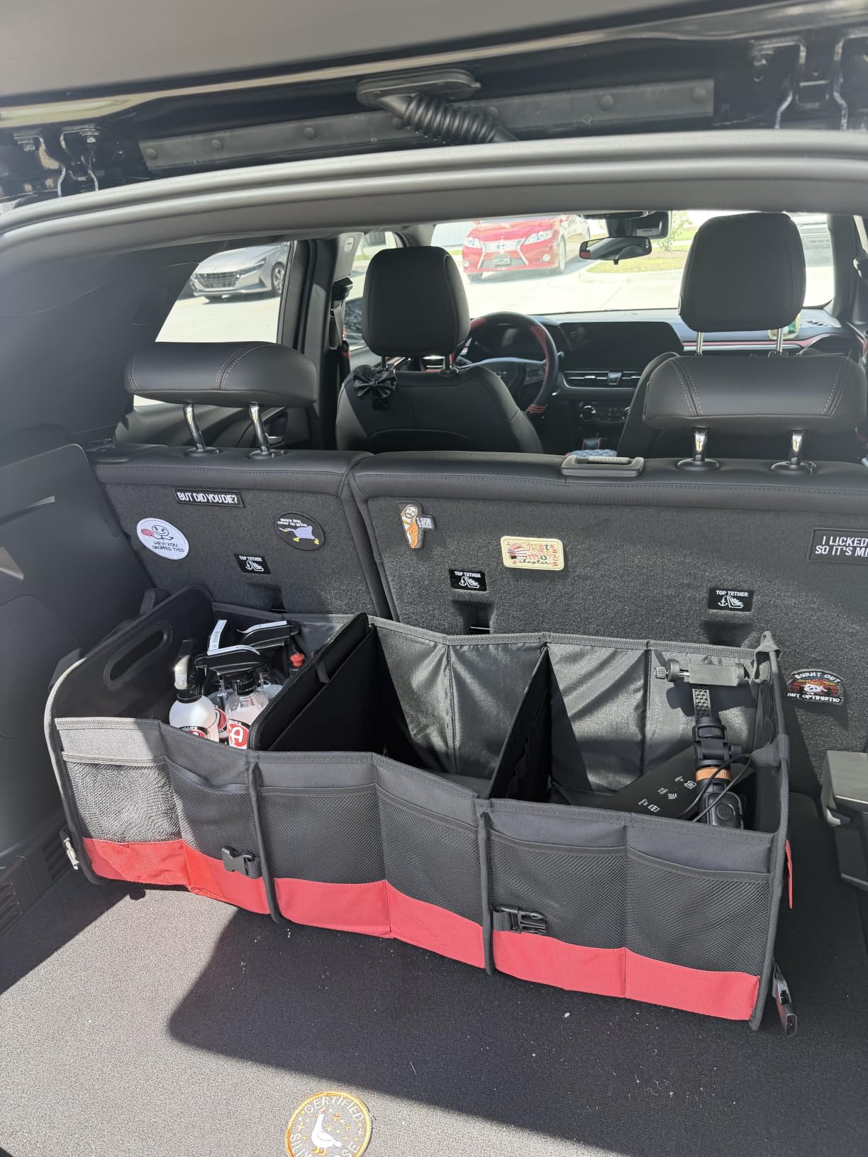 Simniam Car Trunk Organizer with Insulated Grocery Bag- 110L High Capacity Car Storage Box, with 4 Compartments, Reflective Strip, Cover, for Auto, SUV, Truck, Minivan customer photo 2