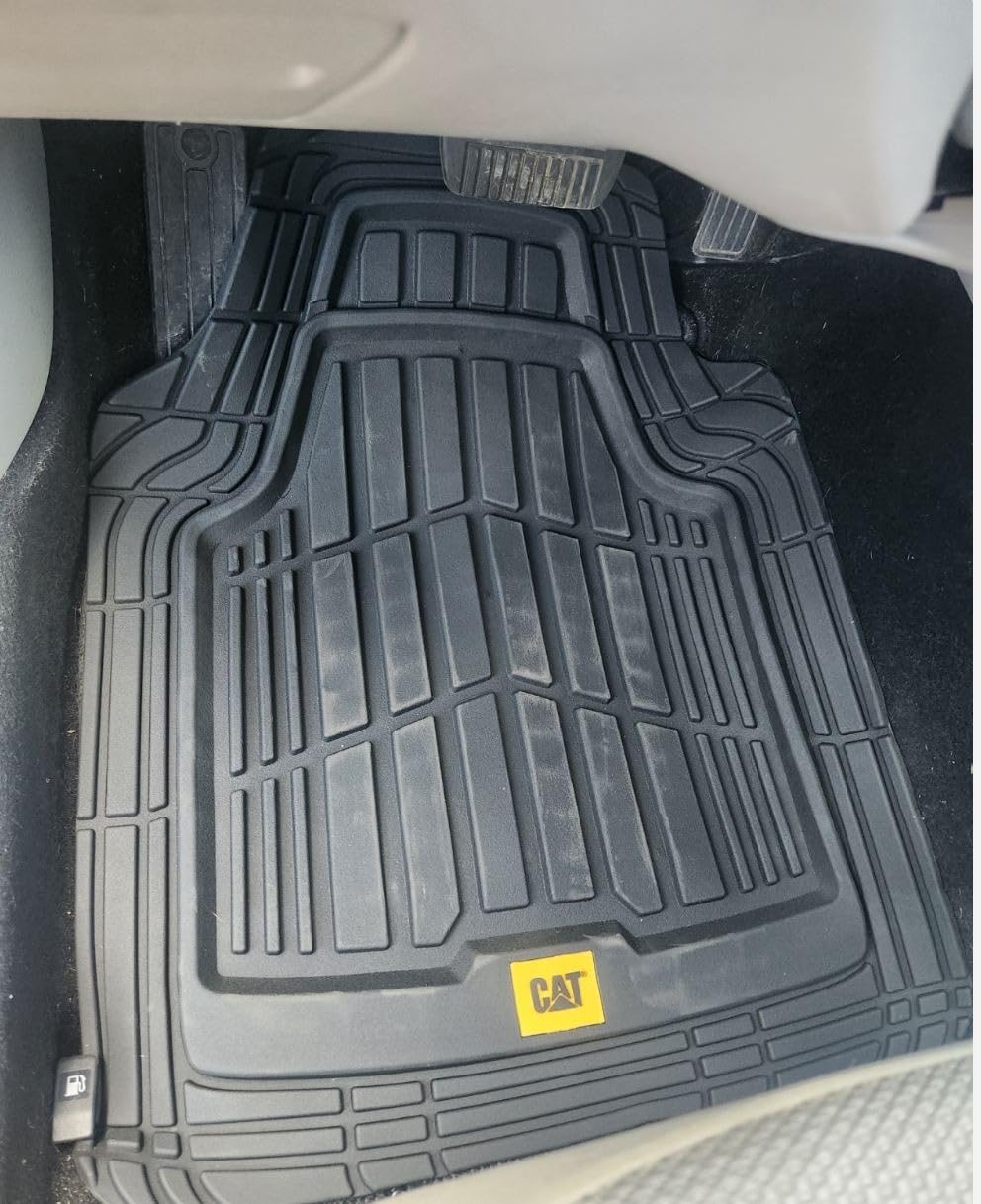 CAT® ToughRide™ Heavy-Duty 4 Piece Black Floor Mats for Cars - Trim to Fit All-Weather Rubber Car Mats Full Set - Truck Mats & Cars Floor Mats - Interior Accessories for SUVs & Car Rug Protection customer photo 2