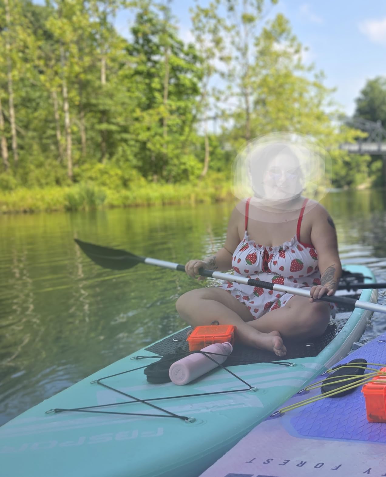 FBSPORT 11' Premium Stand Up Paddle Board, Yoga Board with SUP Accessories & Carry Bag | Wide Stance, Surf Control, Non-Slip Deck, Leash, Paddle and Pump for Youth & Adult customer photo 2