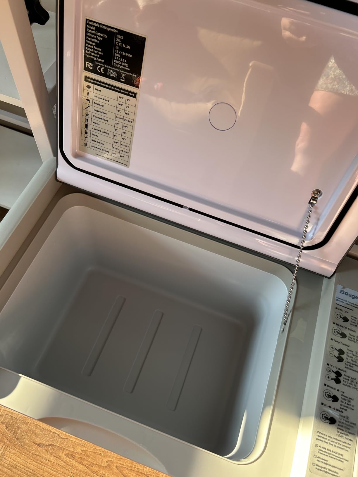BougeRV 12v refrigerator 23 Quart, -8℉~50℉ Portable Freezer for Car, Grey customer photo 1