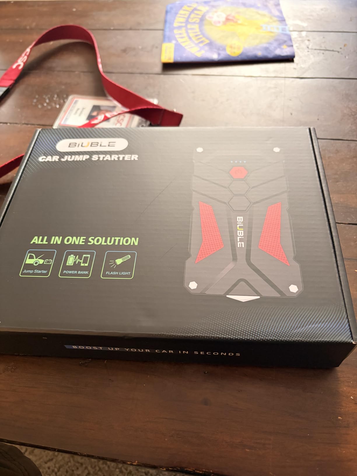 Jump Starter Car Jump Starter Auto Battery Booster Pack 5000A Peak 12V with USB-C Quick Charge,Lithium Jump Box with LED Light(Up to 7.0L Gas or 5.5L Diesel Engine) customer photo 2