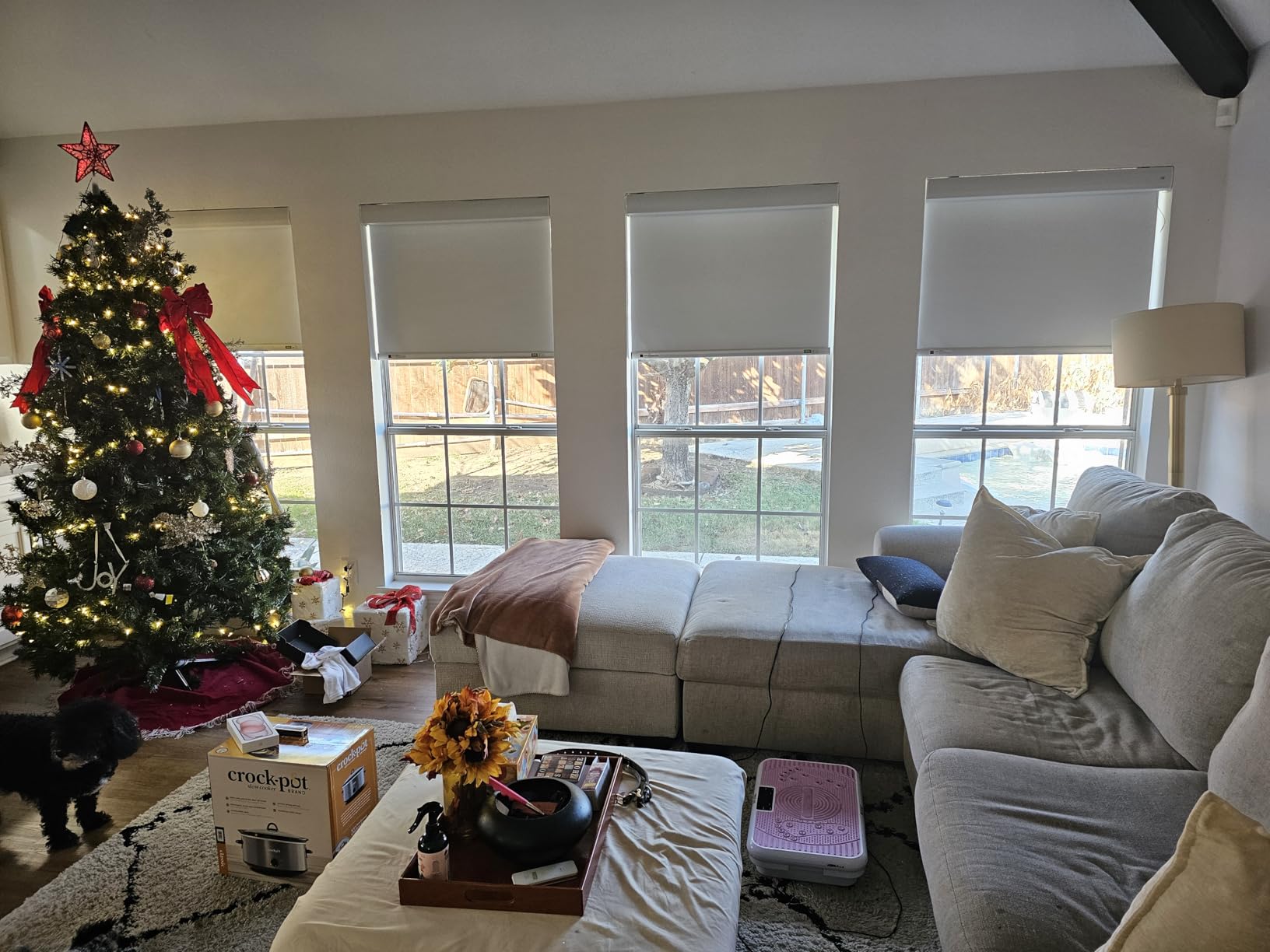 ZSHINE Motorized Blackout Roller Shades Remote Control Rechargeable(82010G) customer photo 1