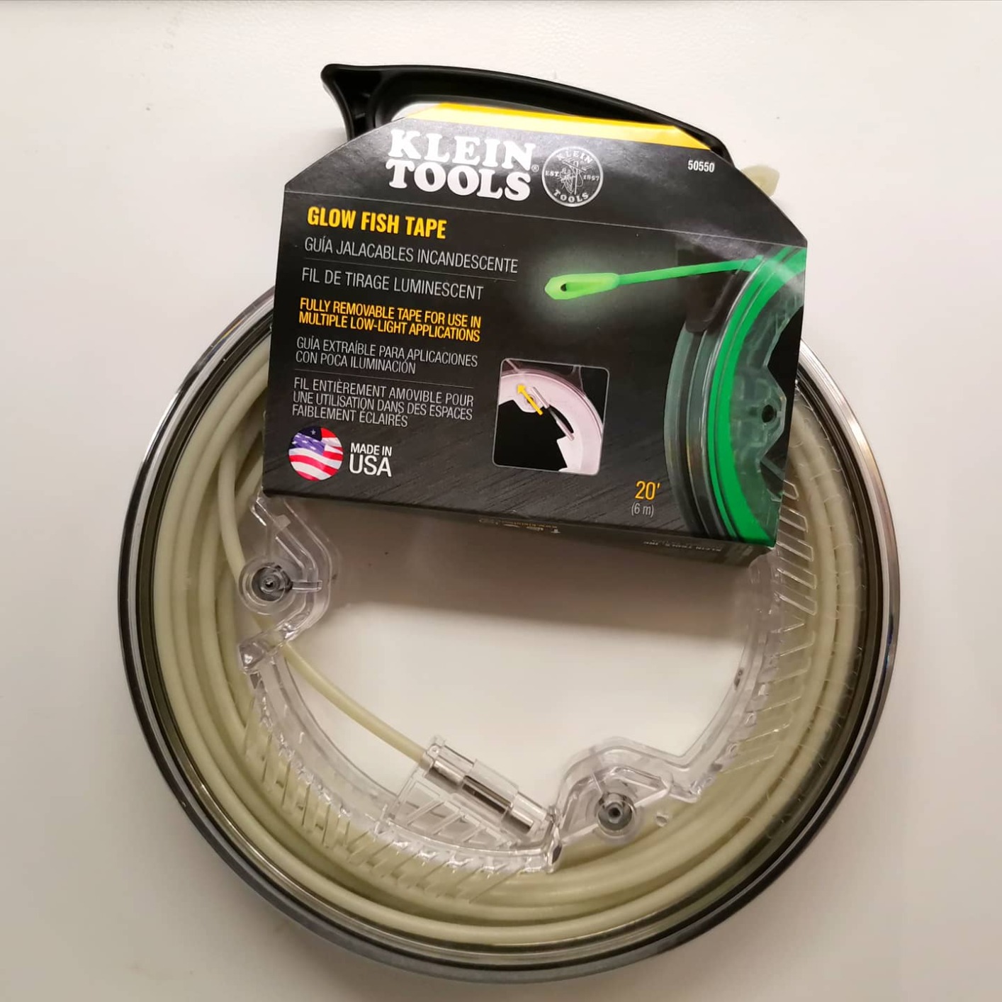 Klein Tools 50550 20-Foot x 0.153-Inch Fish Tape, Fiberglass customer photo 2