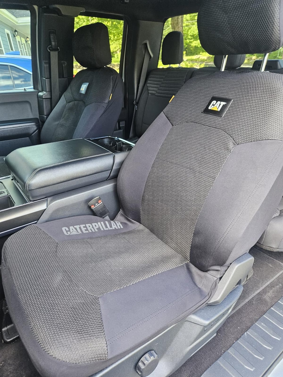 Cat MeshFlex Automotive Seat Covers for Cars Trucks and SUVs – Gray Car Seat Covers for Front Seats, Truck Seat Protectors with Comfortable Mesh Back, Set of 2 customer photo 1