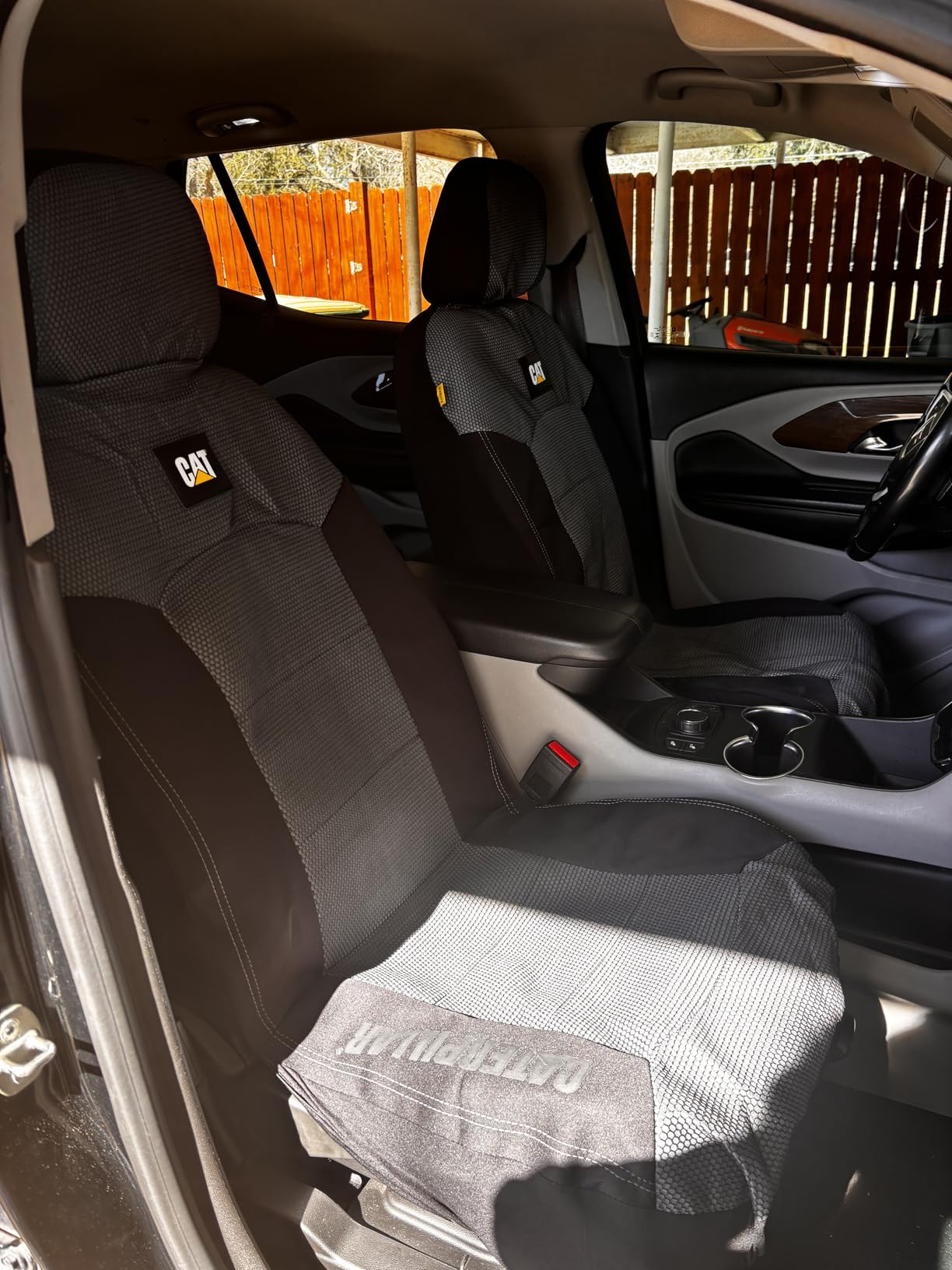 Cat MeshFlex Automotive Seat Covers for Cars Trucks and SUVs – Gray Car Seat Covers for Front Seats, Truck Seat Protectors with Comfortable Mesh Back, Set of 2 customer photo 2