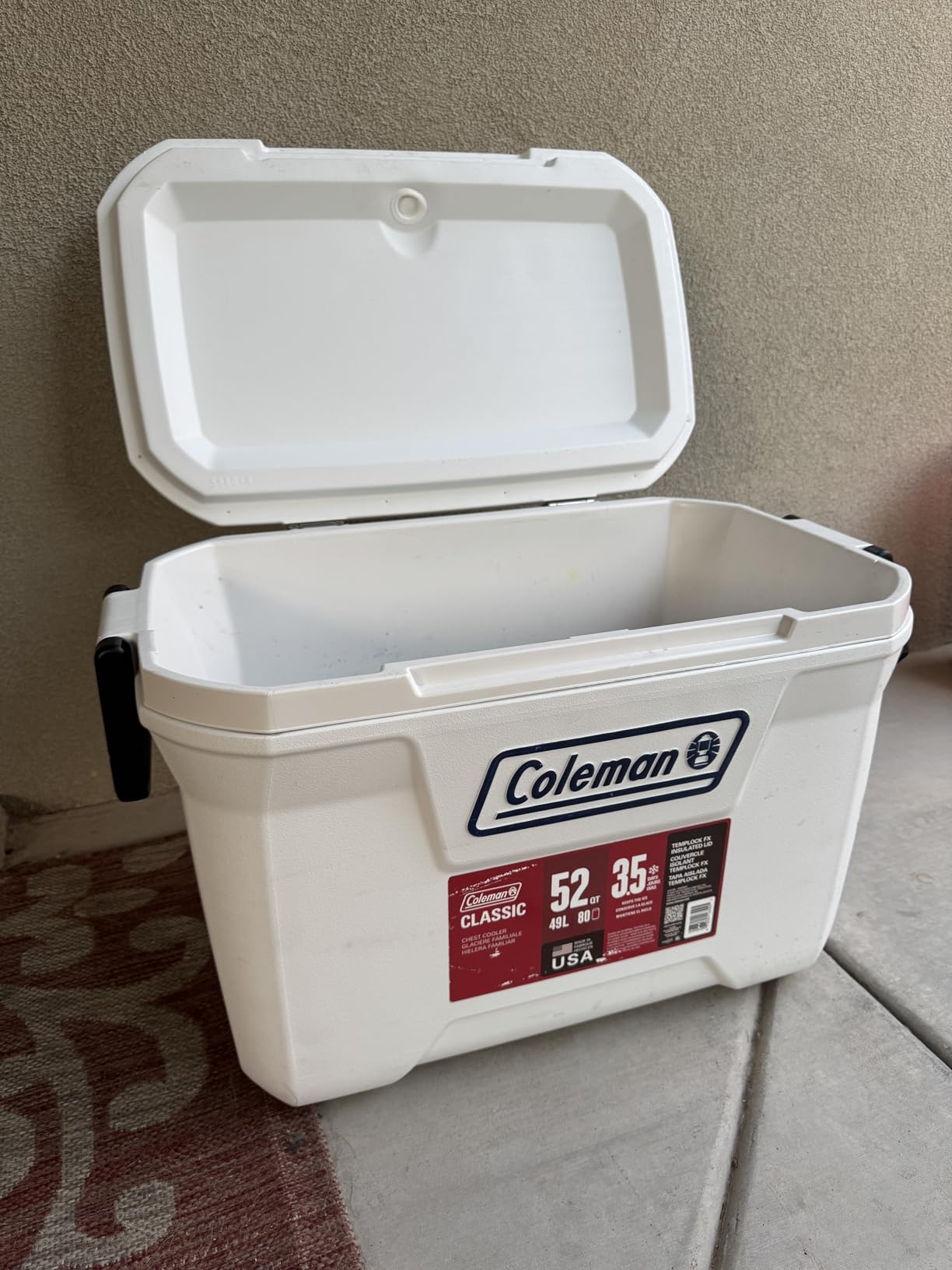 Coleman Marine Cooler with Fully Insulated UV Guard Lid & Body, Keeps Ice for 3+ Days, Great for Boating & Fishing, 52qt/100qt Wheeled/120qt Options customer photo 2