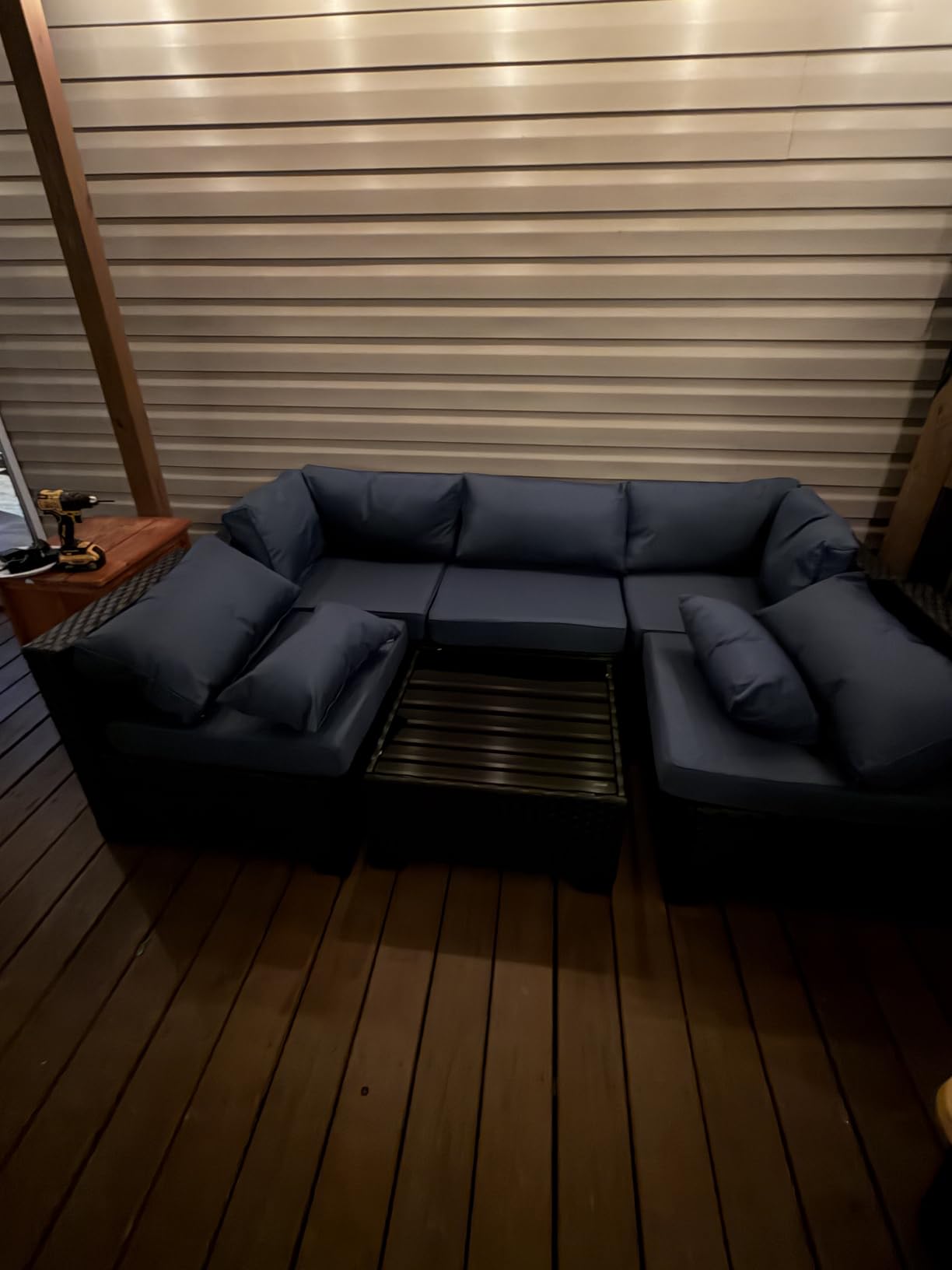 Rattaner Patio Sectional 6 Pieces All-Weather Wicker Patio Furniture Set Outdoor Sectional with Glass Table Non-Slip Cushions and Waterproof Cover, Khaki customer photo 1