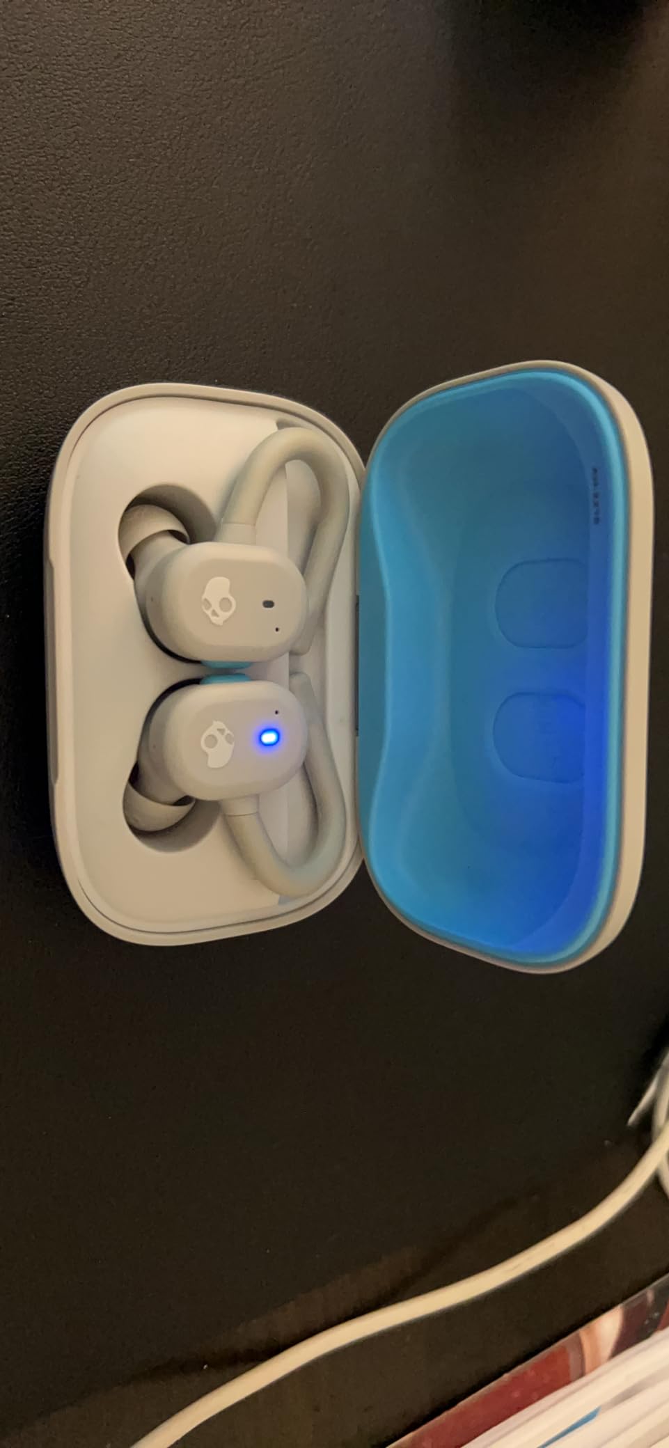 Skullcandy Push Active True Wireless in-Ear Bluetooth Earbud, Use with iPhone and Android with Charging Case and Mic, Great for Gym, Sports, and Gaming, IP55 Water, Dust Resistant - Grey/Blue customer photo 2