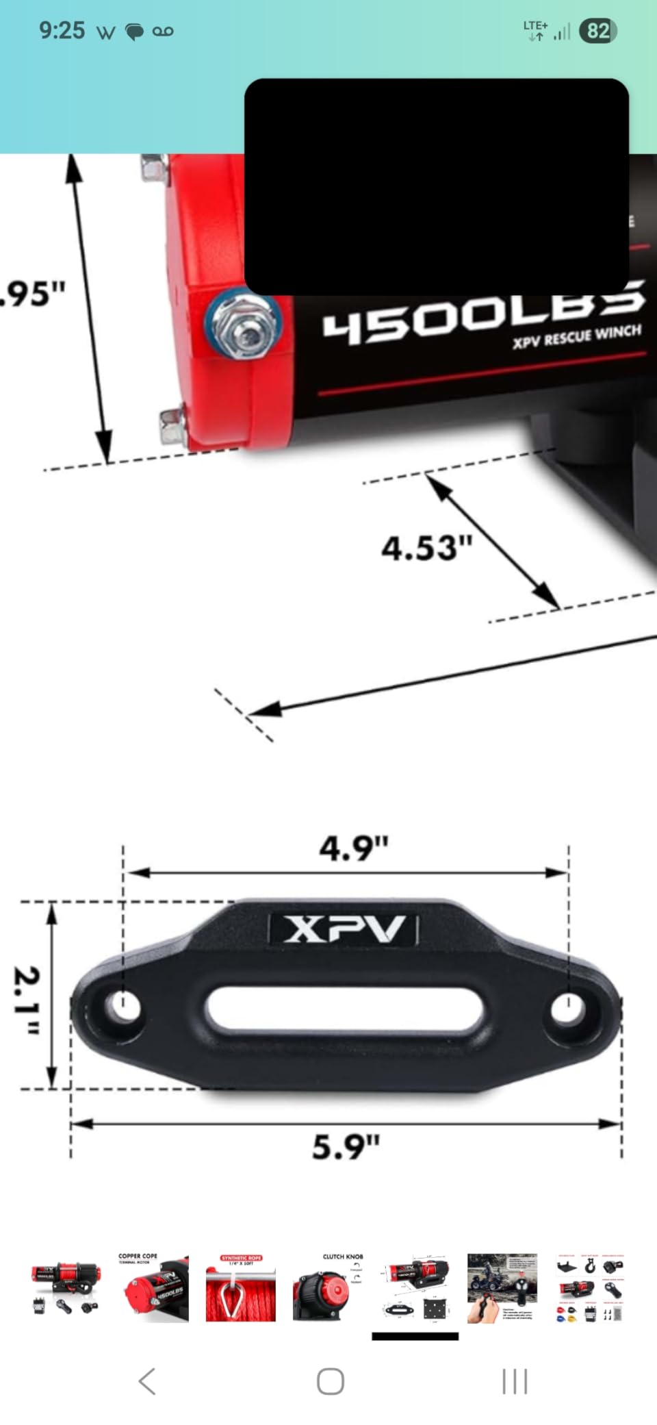 XPV AUTO 12V 4500 lb Winch Electric Winch for Towing ATV/UTV Off Road with Wireless Remote Control Mounting Bracket and Wired Handle,Waterproof IP67(Synthetic Rope) customer photo 2
