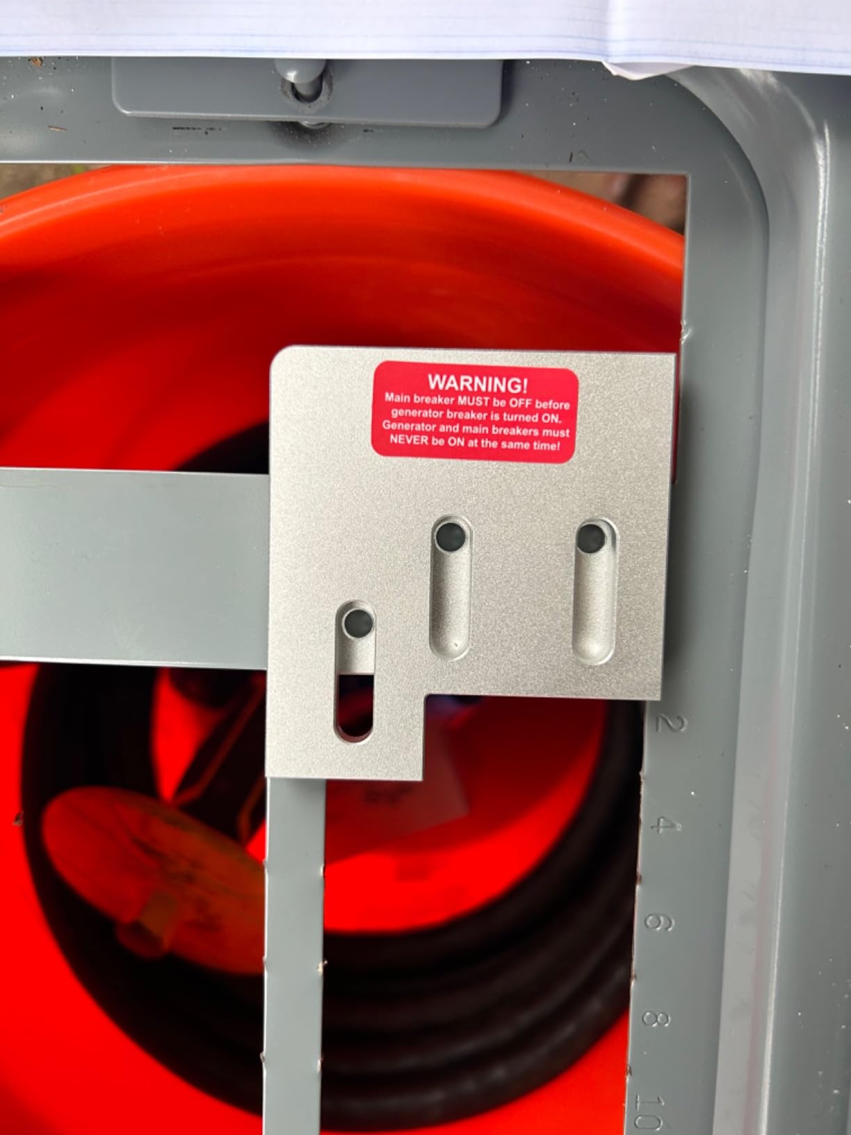 Generator Interlock Kit Compatible with Square D QO or Homeline 150 or 200 amp panels. 1 3/8 inches Spacing between main and generator breaker, Professional and Interlock Kit (SD200A) customer photo 2