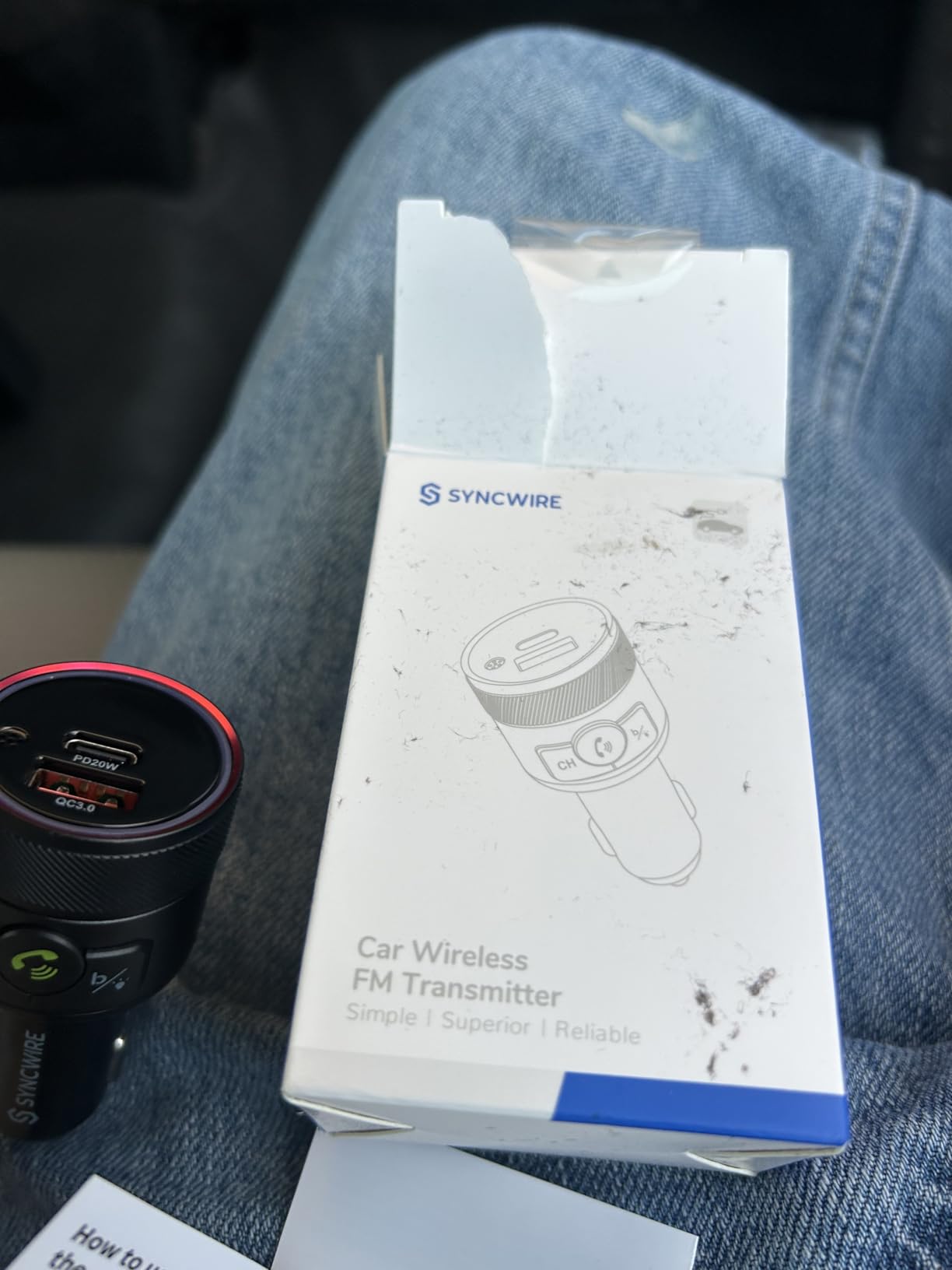 Syncwire Bluetooth 5.4 Car Adapter 38W FM Transmitter Hands Free Calls customer photo 2