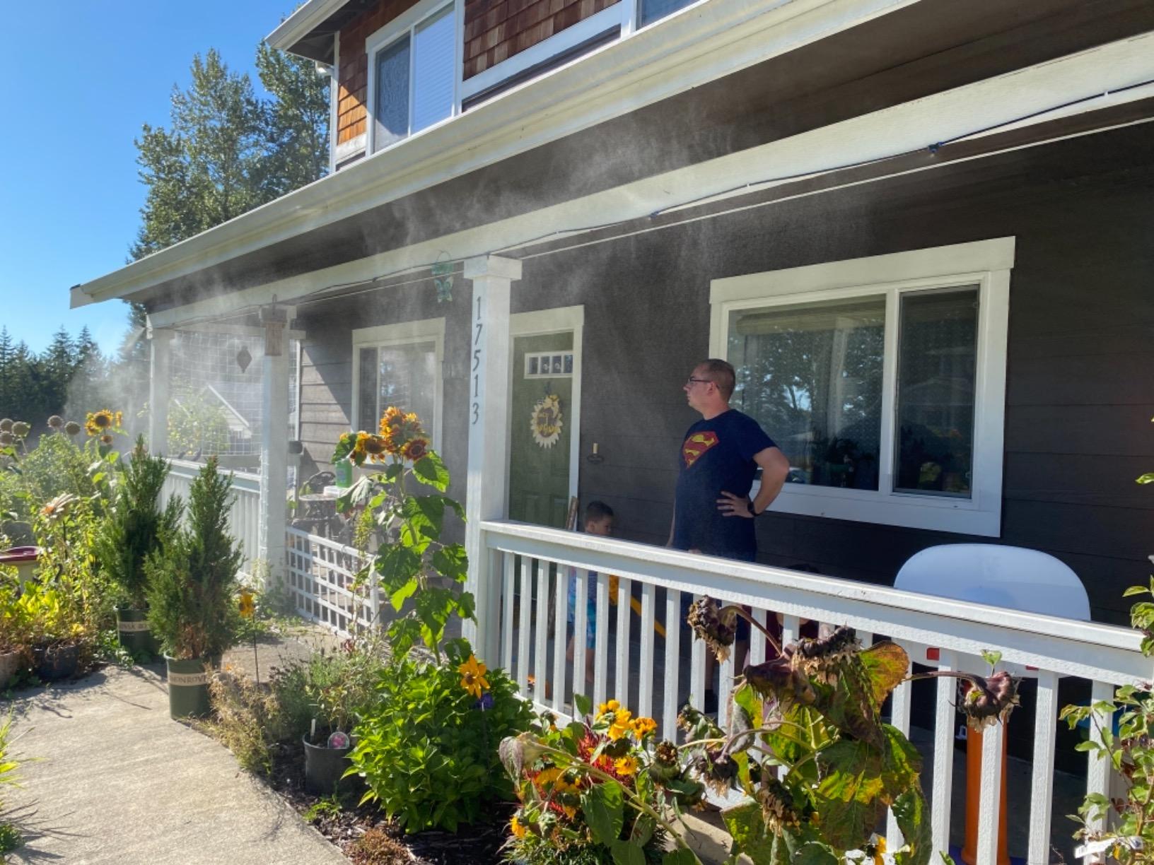 Misters for Outside Patio,White Misting System for Cooling Outdoor,50Ft|15M customer photo 1