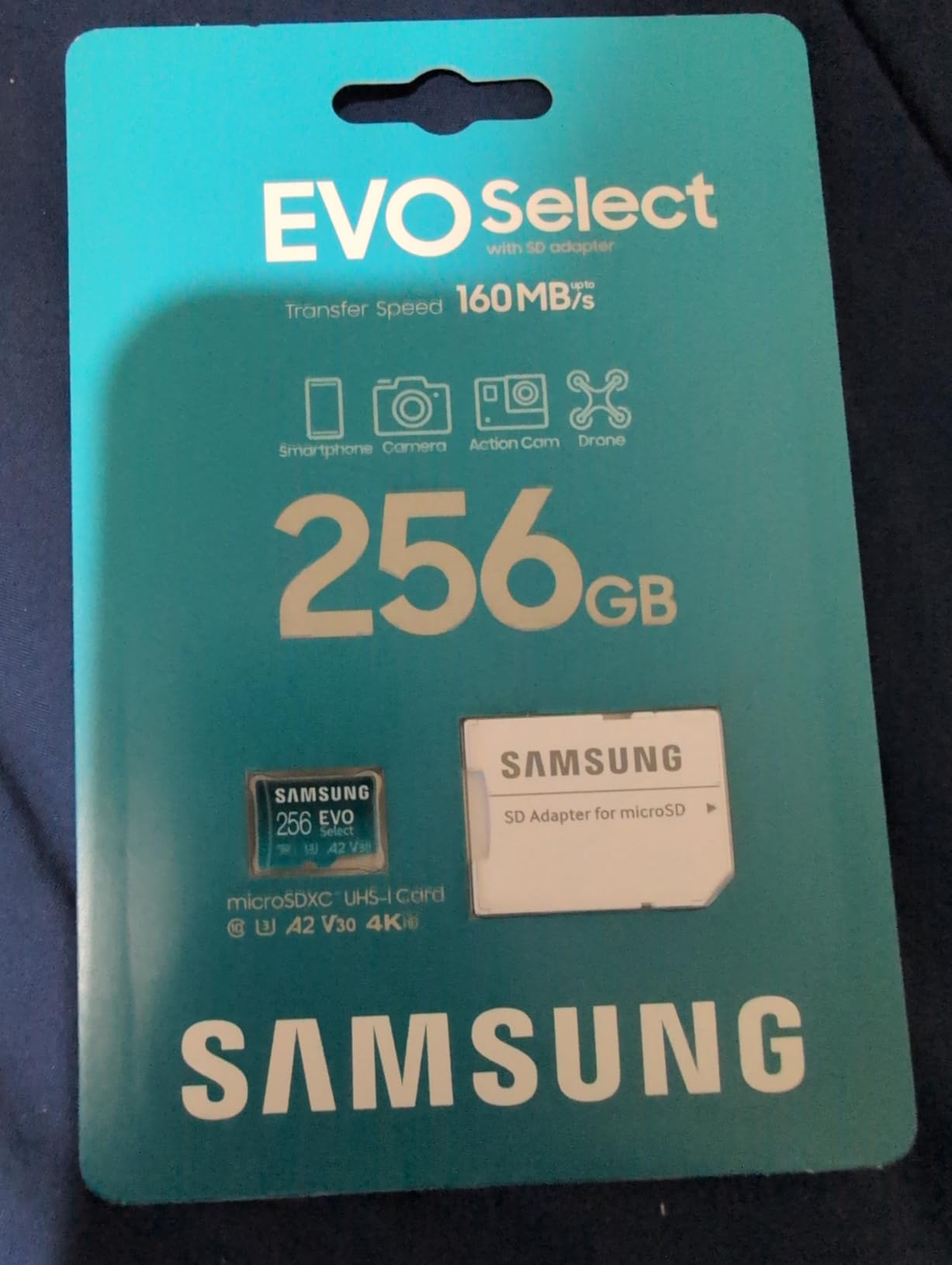 SAMSUNG EVO Select Micro SD-Memory-Card + Adapter, 256GB microSDXC 130MB/s Full HD & 4K UHD, UHS-I, U3, A2, V30, Expanded Storage for Android Smartphones, Tablets, Nintendo-Switch (MB-ME256KA/AM) customer photo 2