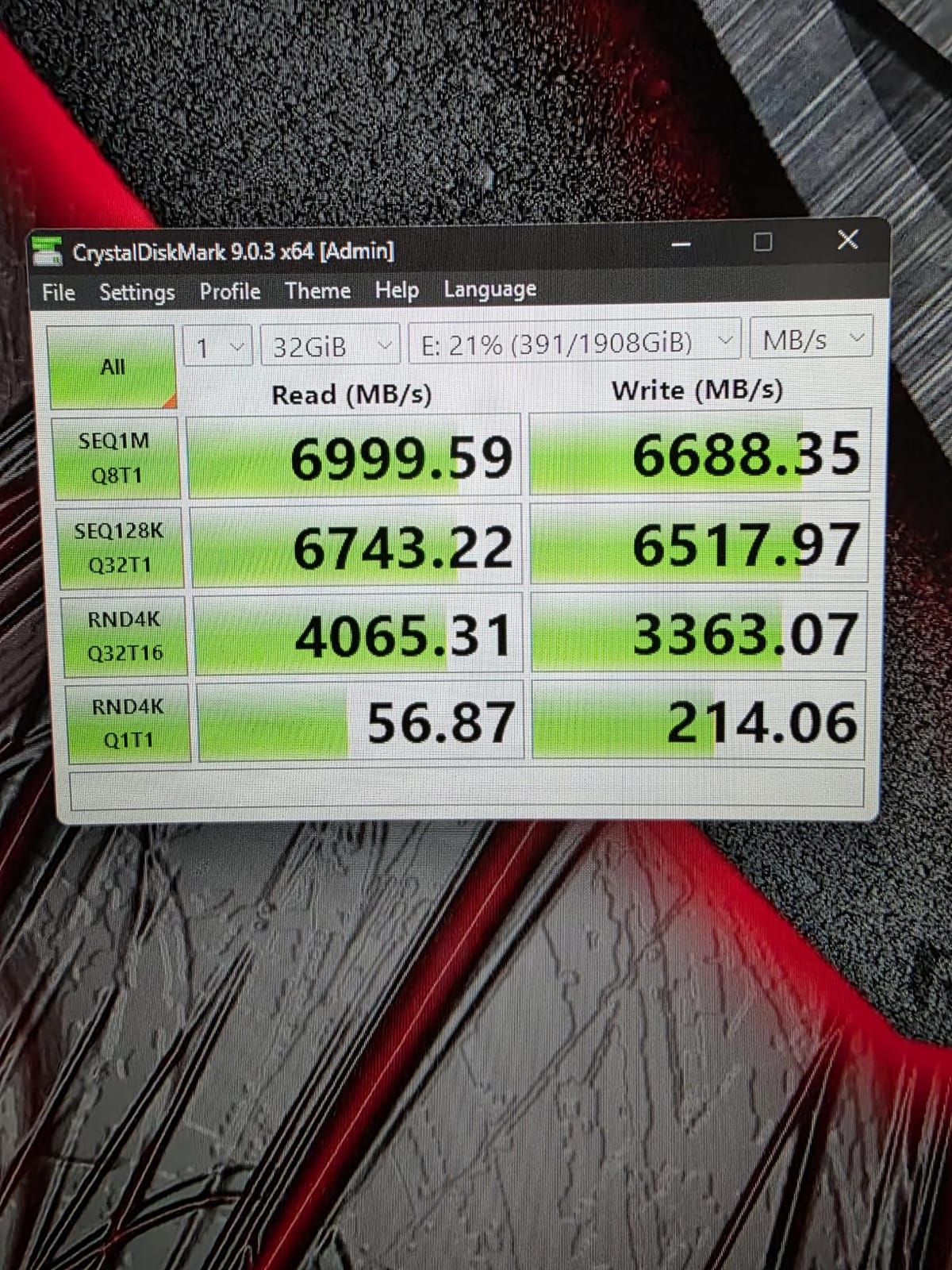 Predator M.2 SSD 2TB GM7000 with DRAM cache NVMe 1.4 2280 PCIe Gen4×4 Ultra high speed (maximum read: 7400MB/s, max write: 6700MB/s) 3D NAND TLC Internal SSD Compatible with PS5 Pro - BL.9BWWR.106 customer photo 2