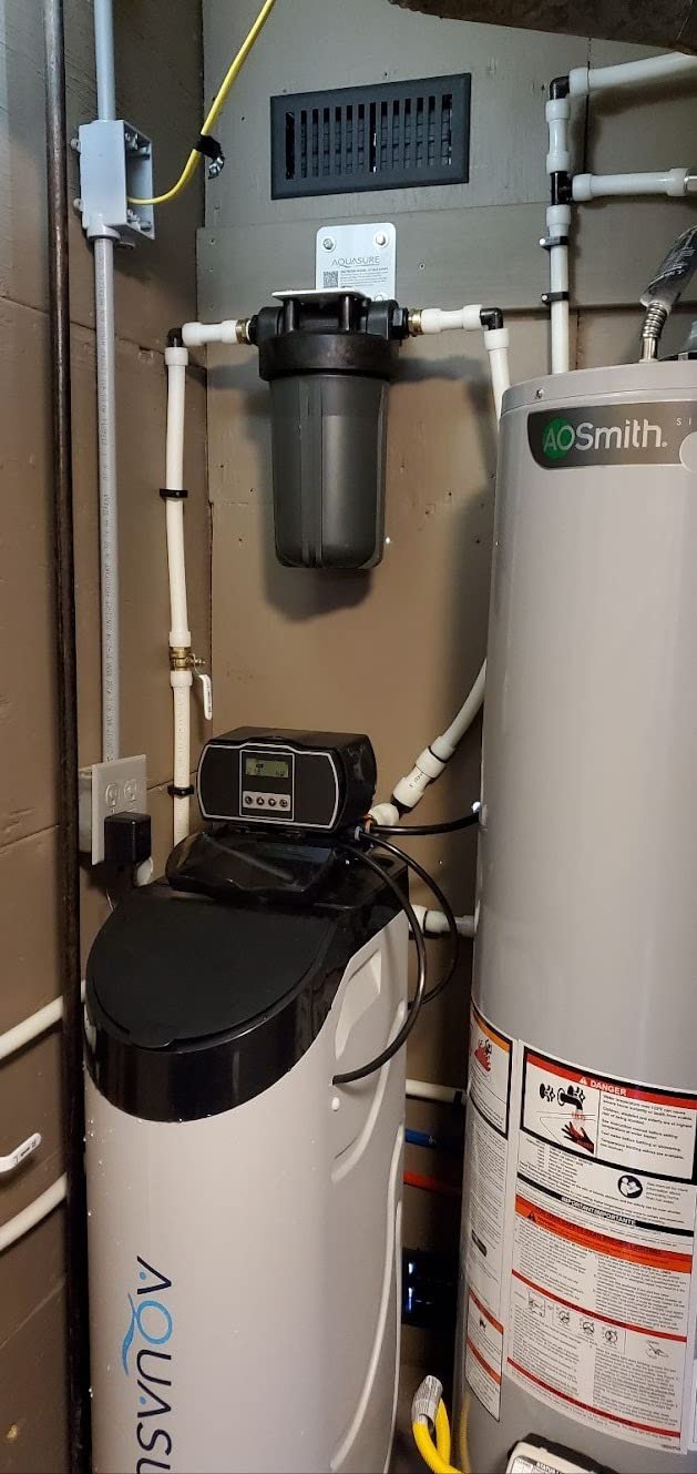 Aquasure Harmony Lite All-in-One 34,000 Grains Whole House Water Softener with Pleated Sediment Pre-Filter System | Reduces Hardness and Improves Water Quality | for 1-3 bathrooms customer photo 1