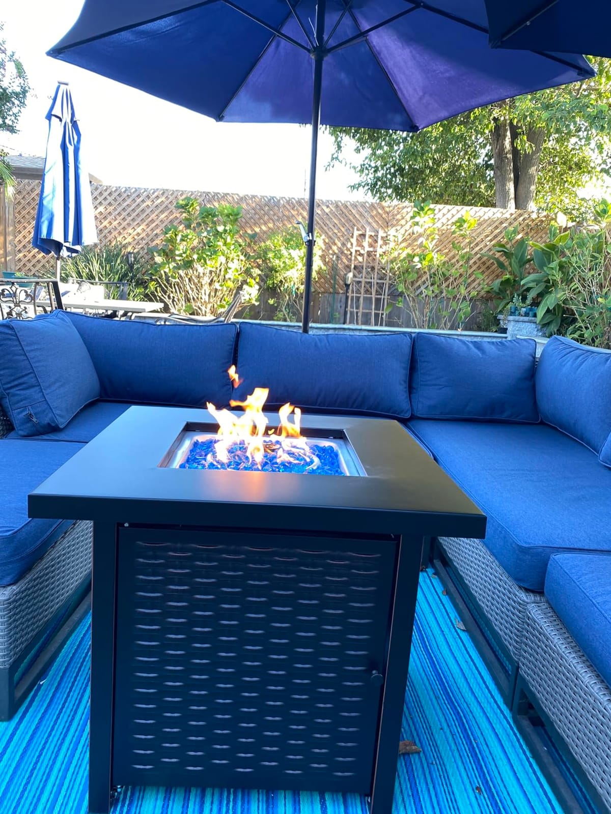 Ciays 32 Inch Propane Fire Pit, CSA-Listed Outdoor Gas Fire Pits 50,000 BTU Steel Fire Pit Table with Lid, Add Warmth and Ambience to Gatherings and Parties On Patio Deck Garden, Black,CIFPT4B customer photo 2