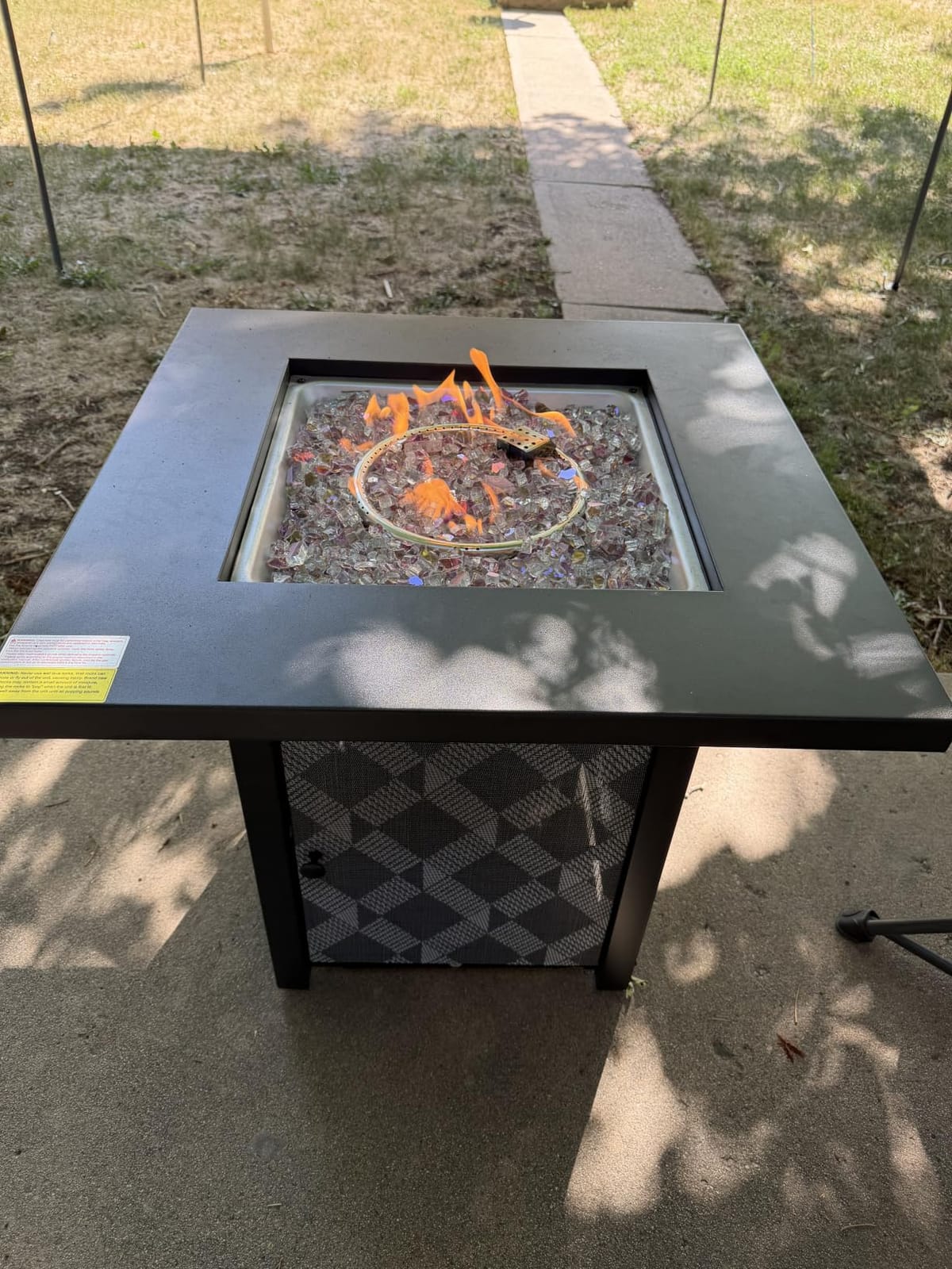 Ciays 28 Inch Propane Fire Pit CSA-Listed Outdoor Fire Pit Table, 50,000 BTU Steel Gas Fire Pits with Lid and Lava Rock, Add Warmth and Ambience to Parties On Patio Deck Garden,Black,CIFPT3-N1 customer photo 1