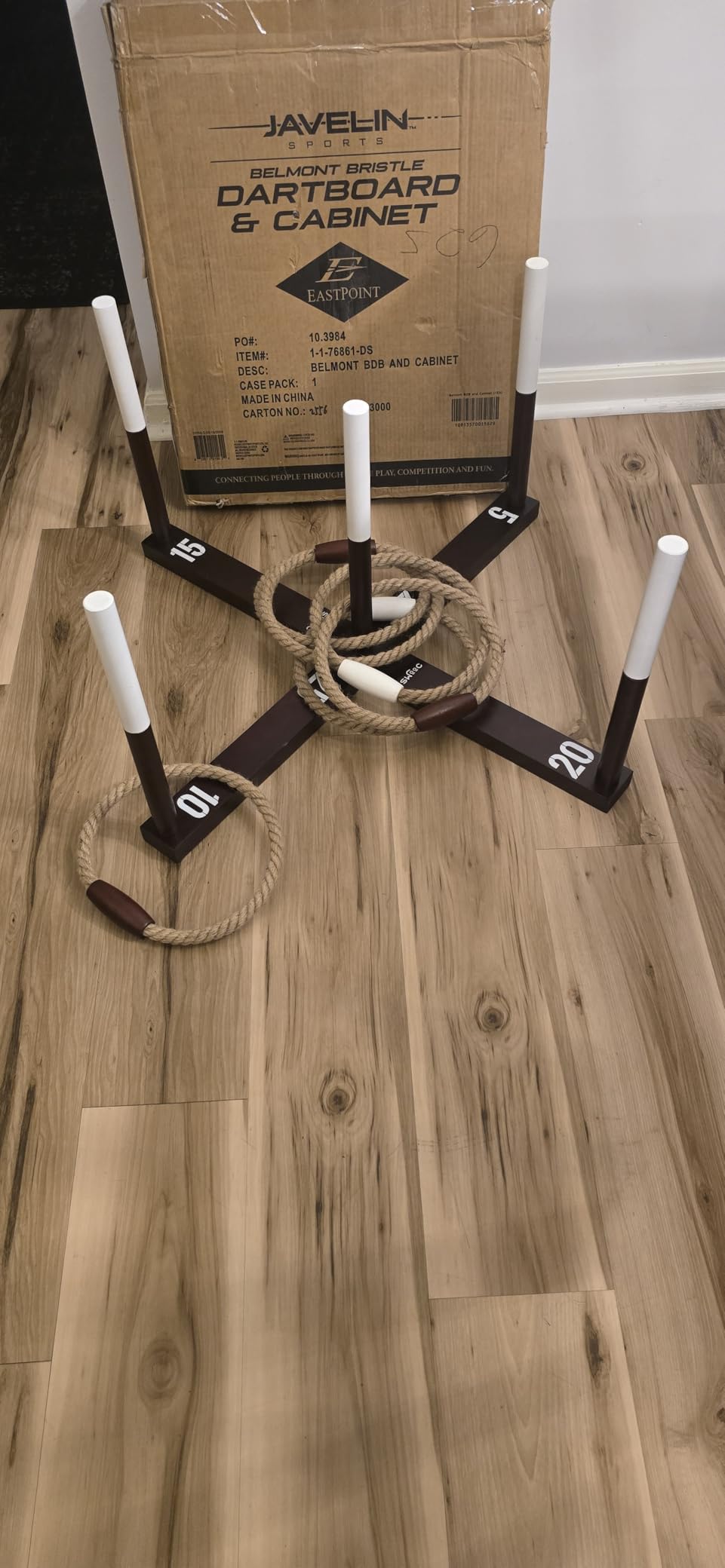 Swooc Games - Rustic Ring Toss Game (All Weather) - Easy Setup & Extra Games Included - Ring Toss Game for Adults - Outdoor Activities for Adults - Yard Toys for Kids - Backyard Fun - Outdoor Party customer photo 2