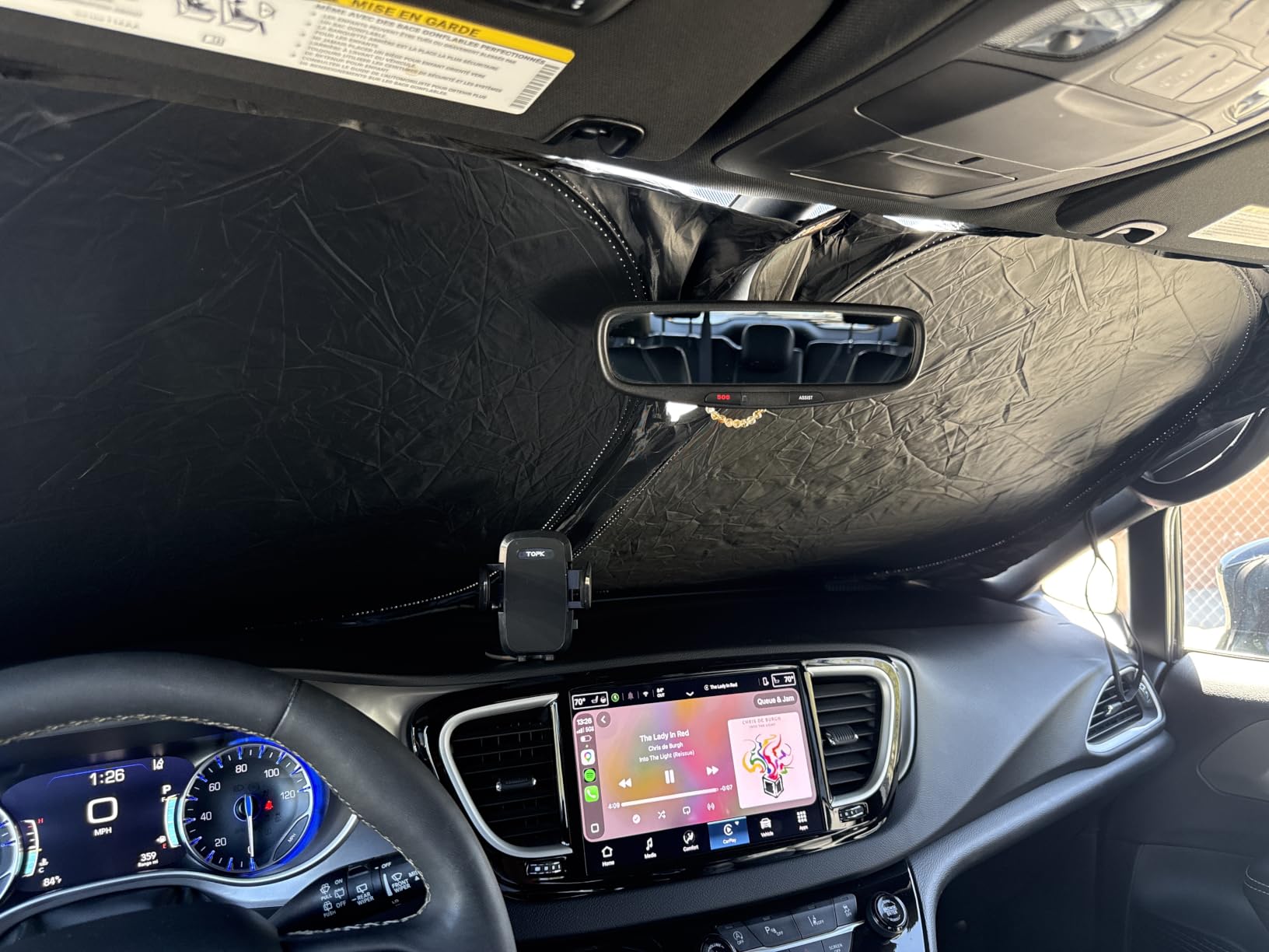 KUST Windshield Sun Shade for 2011-2025 2026 Jeep Grand Cherokee/Grand Cherokee L Accessories SUV 4 Layers Window Sunshade Sun Visor Protector Foldable Blocks UV Rays Keep Your Car Cooler customer photo 2