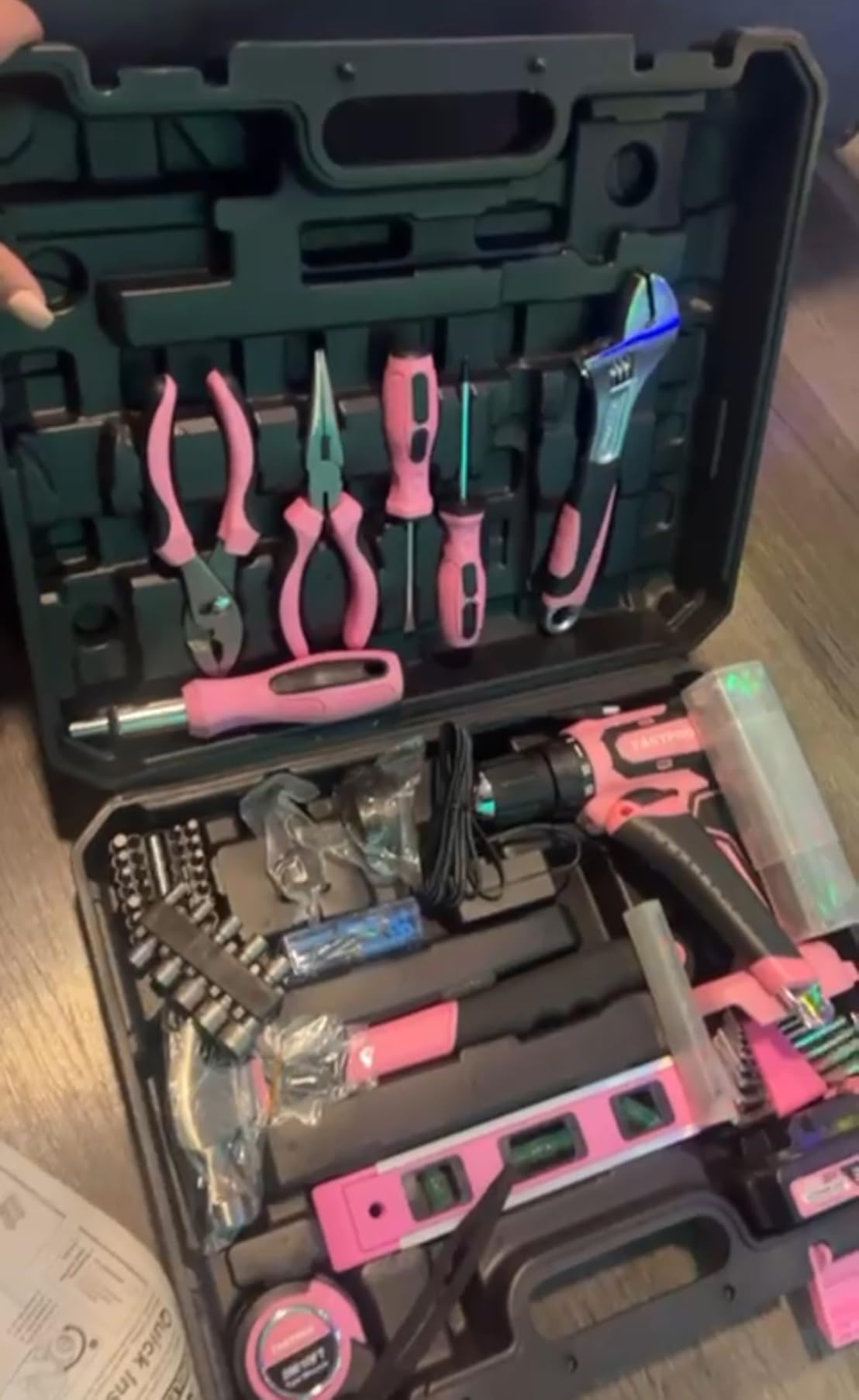 FASTPRO 20V Pink Drill Set for Women, Home Tool Kit with Tool Box customer photo 2