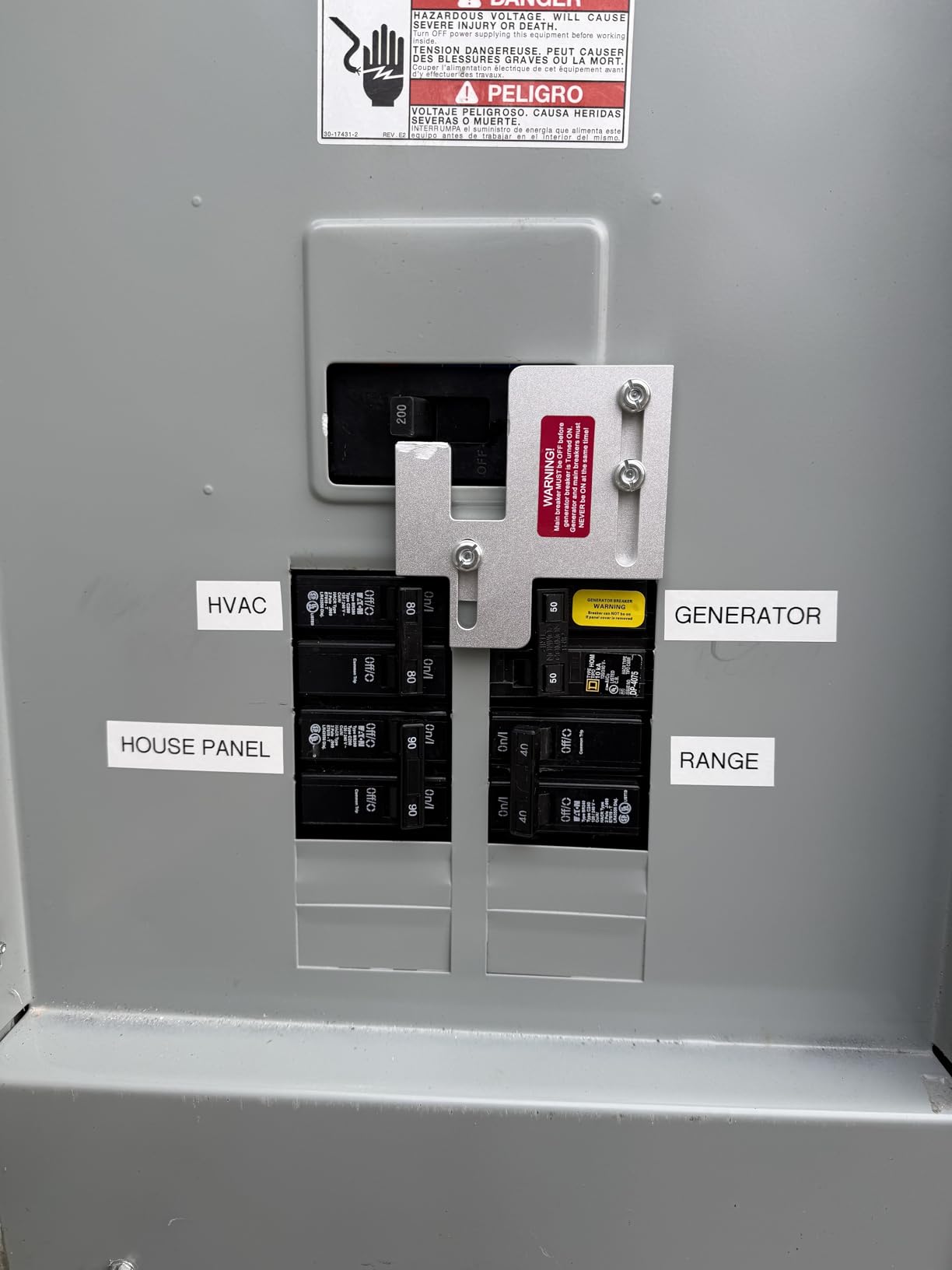 Generator Interlock Kit for Eaton Cutler Hammer BR SERIES 150&200amp Panels customer photo 2