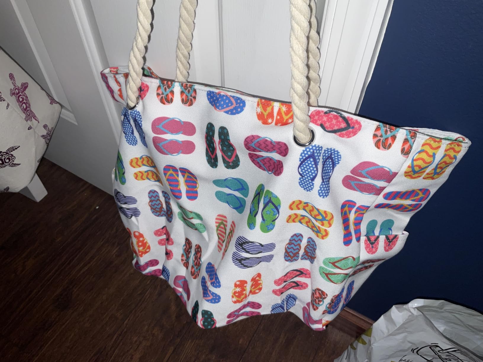 Becokan Beach Bags for Women Large Waterproof Beach Tote Bag Zipper Beach Bags Waterproof Sandproof Swim Pool Bag Large Tote customer photo 2