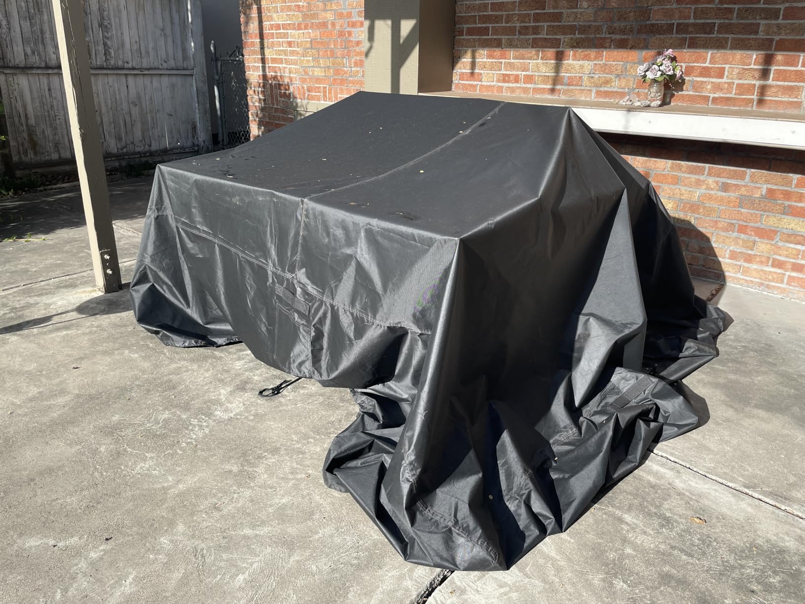Ruimoy Patio Furniture Covers, Outdoor Furniture Cover Waterproof, General Purpose, Outside Table and Chair Covers, Heavy Duty 600D (108 Inch L x 82 Inch W x 27.9 Inch H) customer photo 1