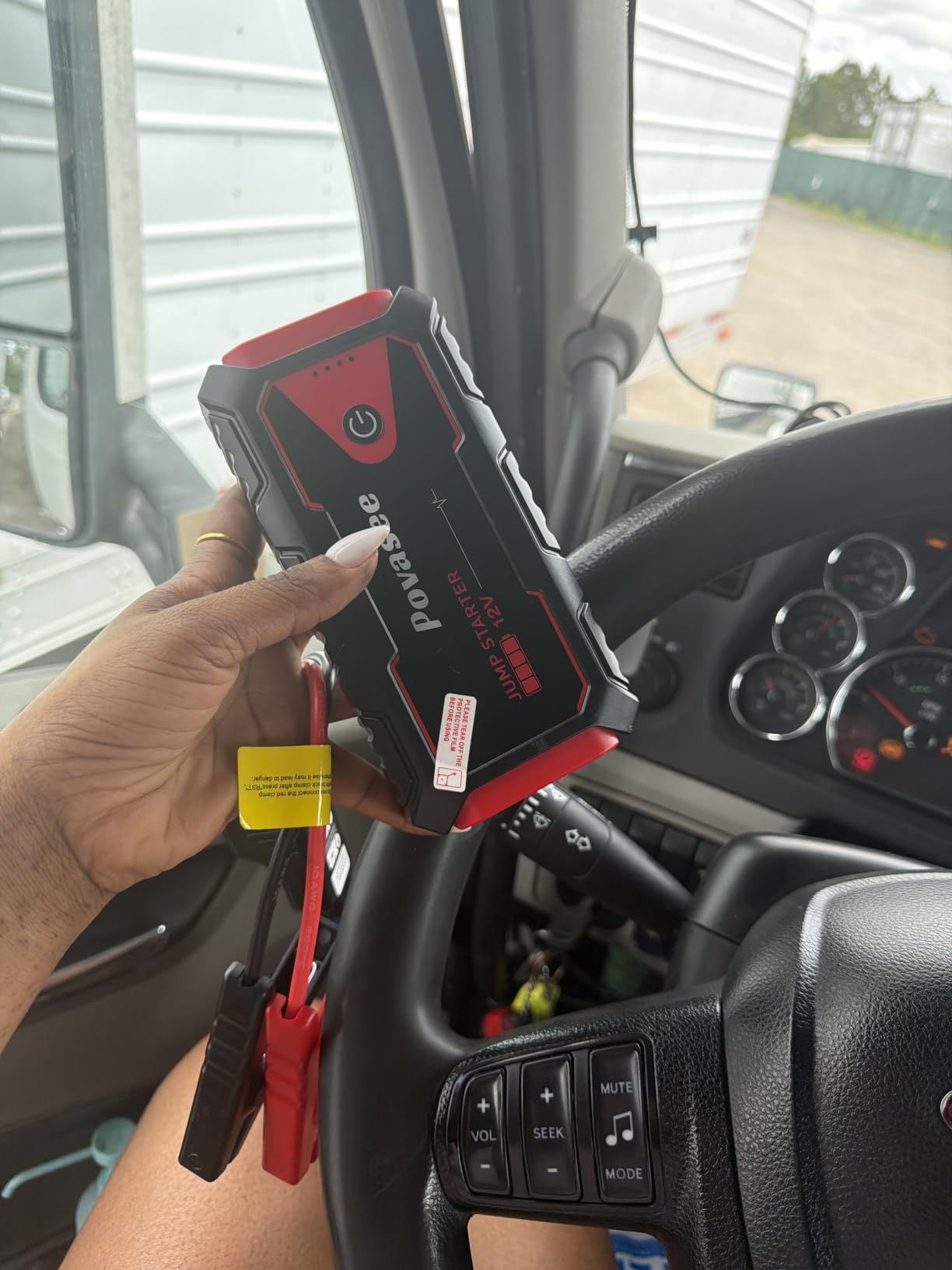 Povasee Jump Starter 5000A Car Jumper Starter, Model A30 12V Jump Box for Car Battery up to 10L Gas or 8L Diesel Engine Battery Jumper Starter Portable with USB Dual Output/LED Light/Storage Case customer photo 2