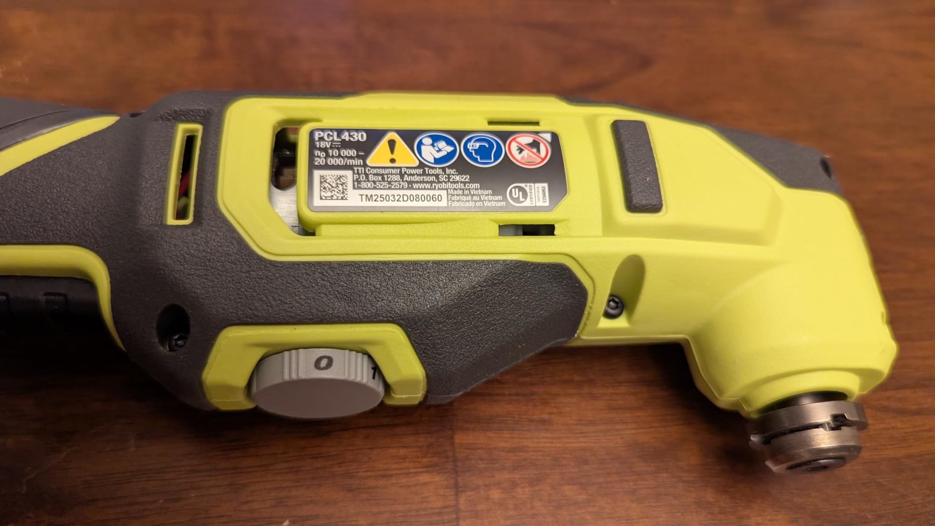 Ryobi ONE+ 18V Cordless Oscillating Multi-Tool (Tool Only) customer photo 2