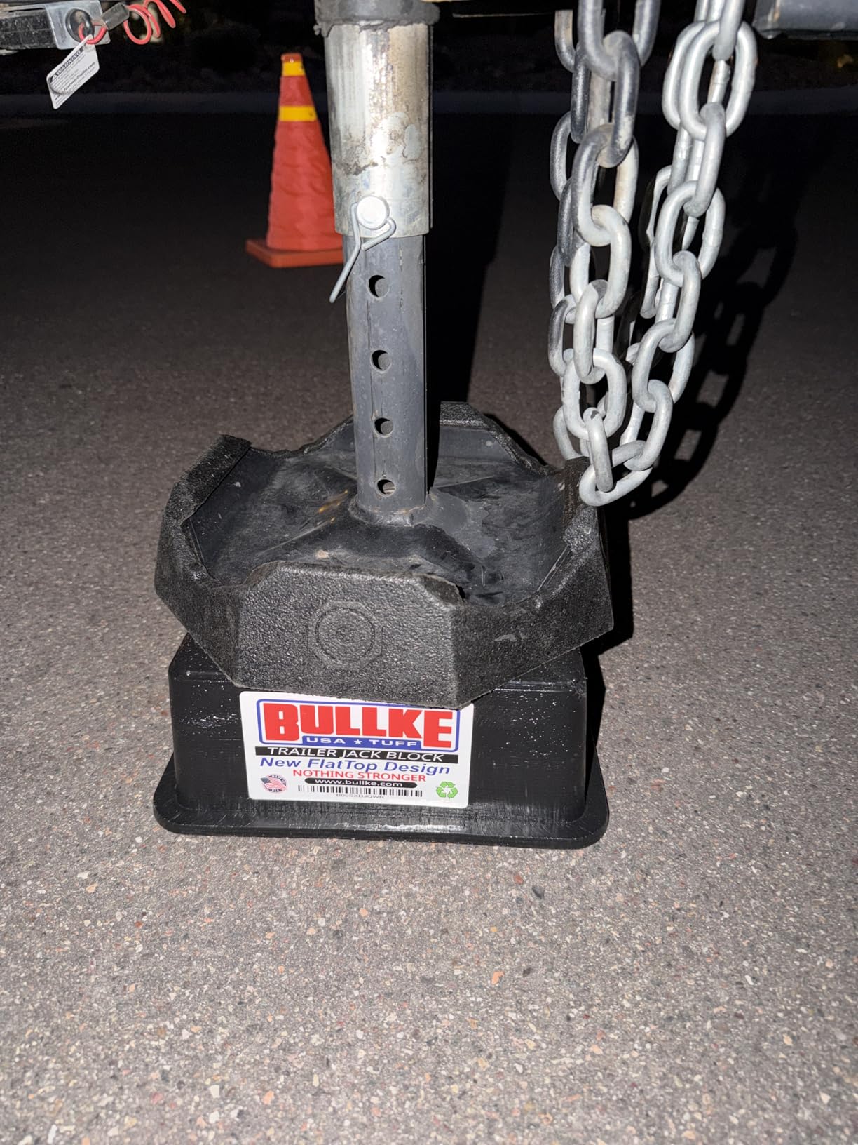 BULLKE Square Trailer Jack Blocks 4-Pack, USA-Made Heavy Duty RV Leveling Blocks, Stabilizing Jack Pads for Camper, 5th Wheel, Tongue Jack, Post Jack, Foot Jack & Scissor Jack, Recycled Plastic customer photo 2