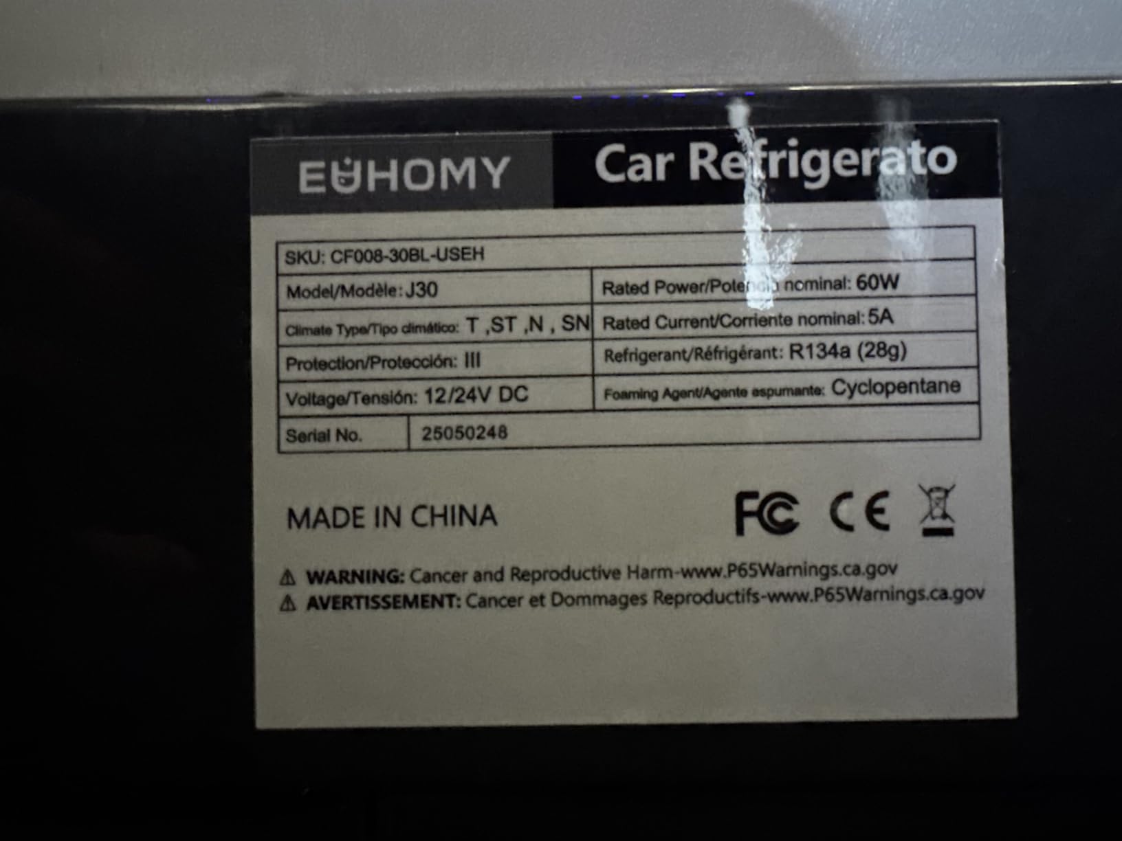 EUHOMY 24QT 12 Volt Refrigerator, Electric Cooler, Usable Battery, -4℉~68℉ customer photo 1