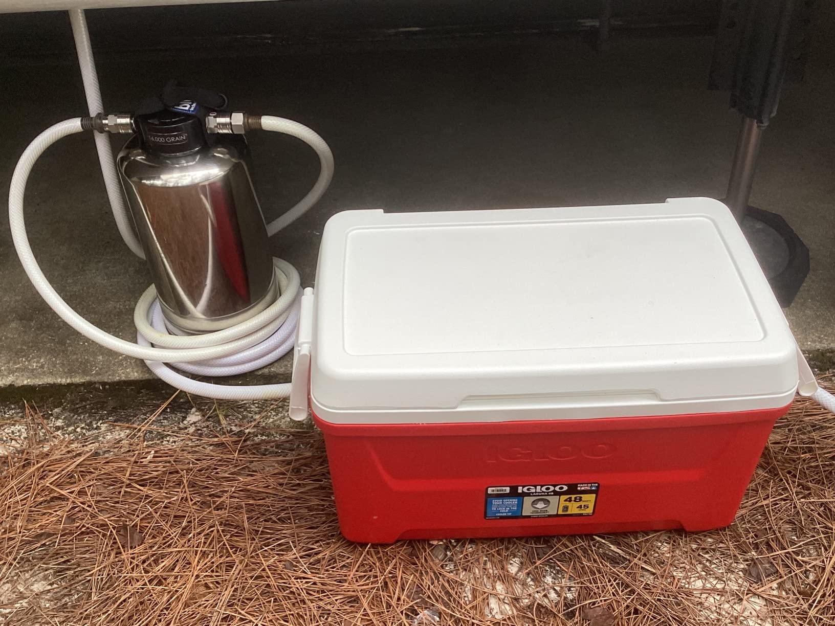 GoBluTech RV Water Softener, Stainless Steel Portable Water Softener, 10,000 Grain with Stainless Steel Garden Hose Quick Connects, RV Accessories Camper Vans and Travel Trailers - US Veteran Owned customer photo 2