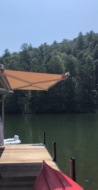 AECOJOY Retractable Awning, 13' x 10' Awnings for Outside, Beige | Retractable Awnings for Patio, Sunsetter Awning Canopy Cover Outdoor Deck Porch Awnings with Manual Crank Handle for Backyard customer photo 2