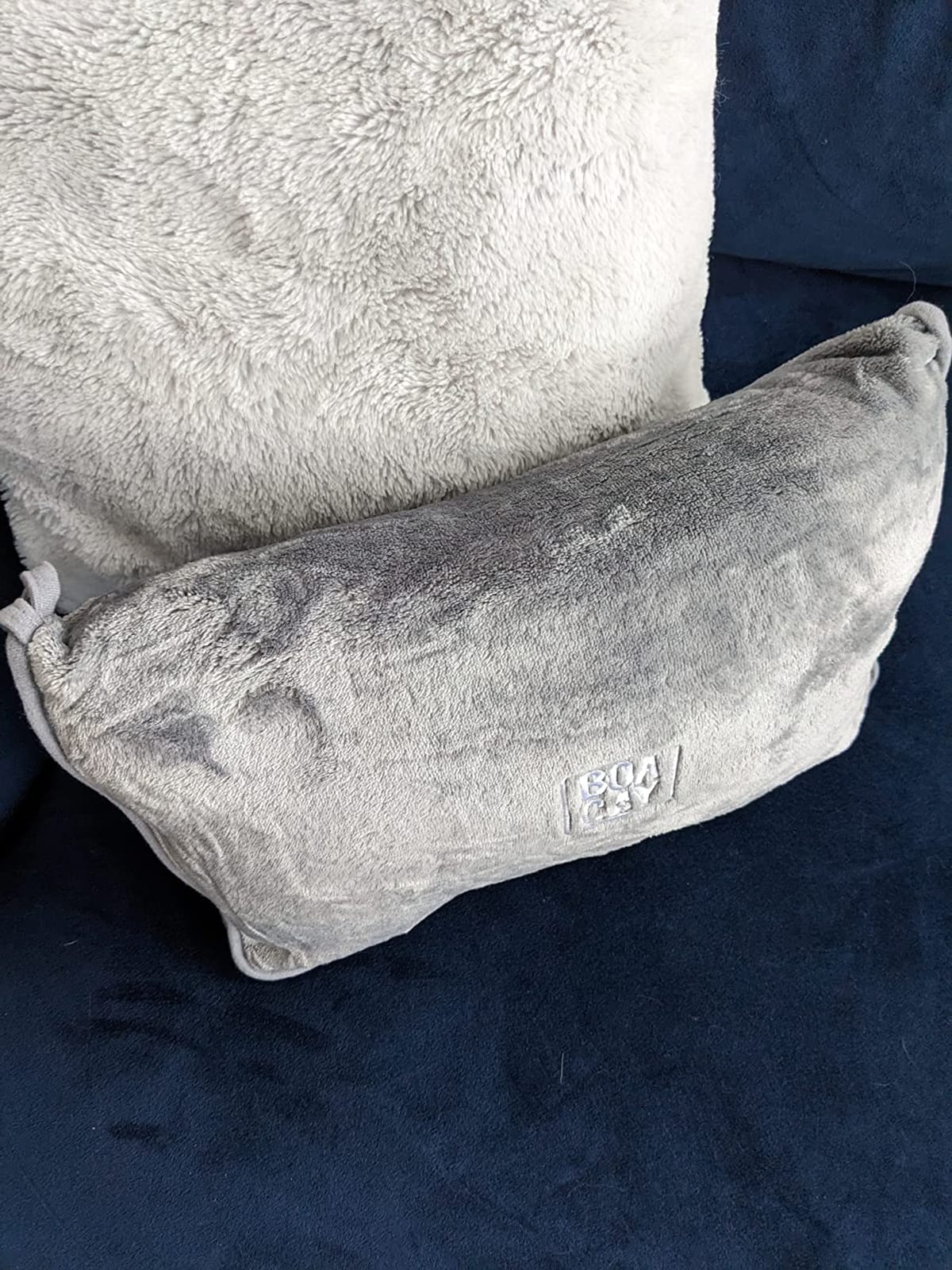 BOACAY Soft & Warm Travel Blanket for Airplane & Car - Long Flight Essential for Women, Men, Kids - Compact Pillow with Luggage Sleeve & Backpack Clip customer photo 1