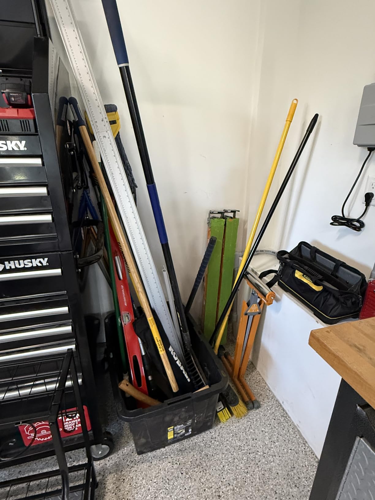 Garden Tool Organizer for Garage, Garden Tool Rack, Up to 58 Long Handled Tools, Yard Tool Holder for Garage, Shed, Outdoor, Tool Stand, Black (Garden Tool Rack) customer photo 1