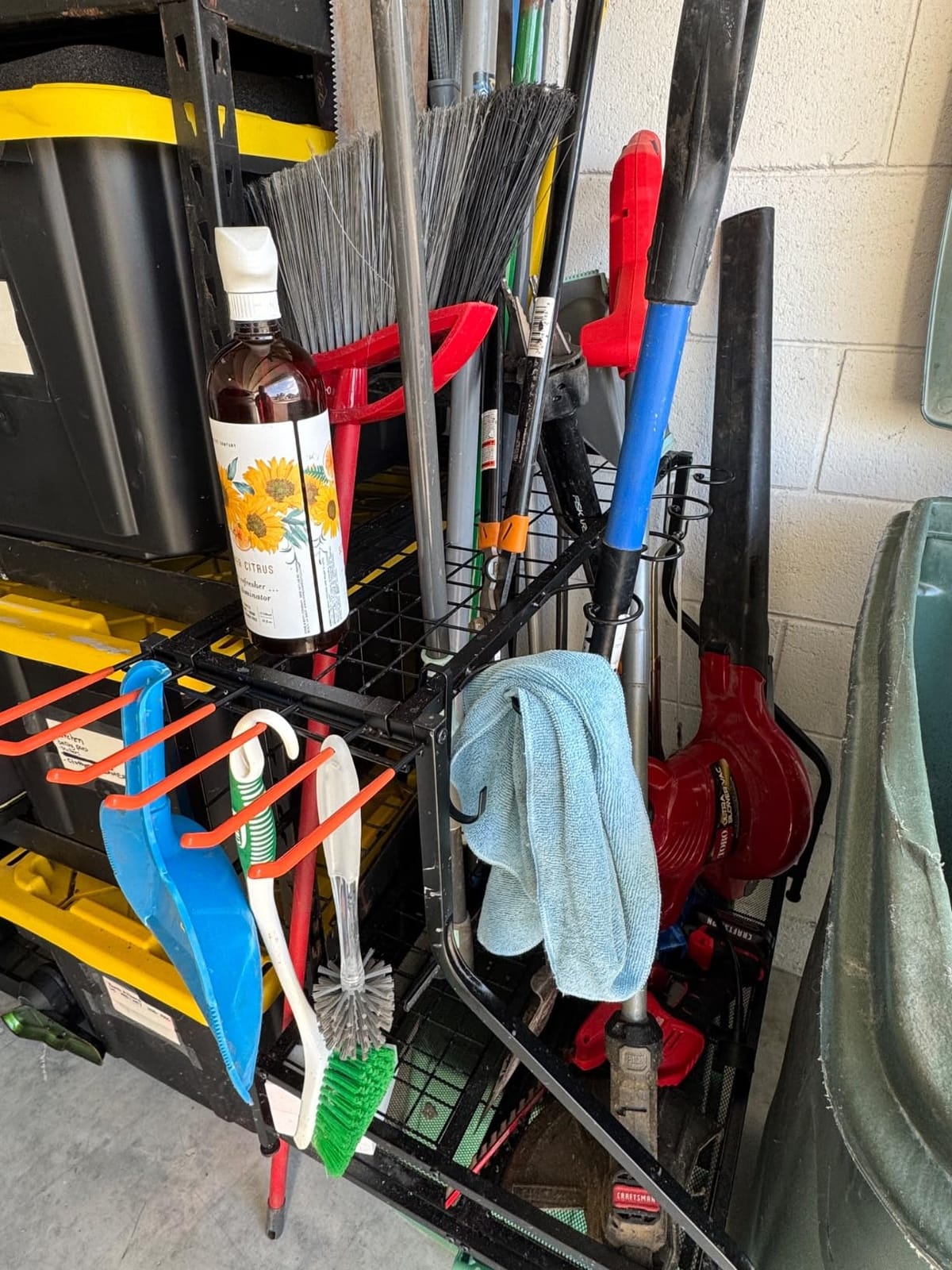 Garden Tool Organizer for Garage, Garden Tool Rack, Up to 58 Long Handled Tools, Yard Tool Holder for Garage, Shed, Outdoor, Tool Stand, Black (Garden Tool Rack) customer photo 2