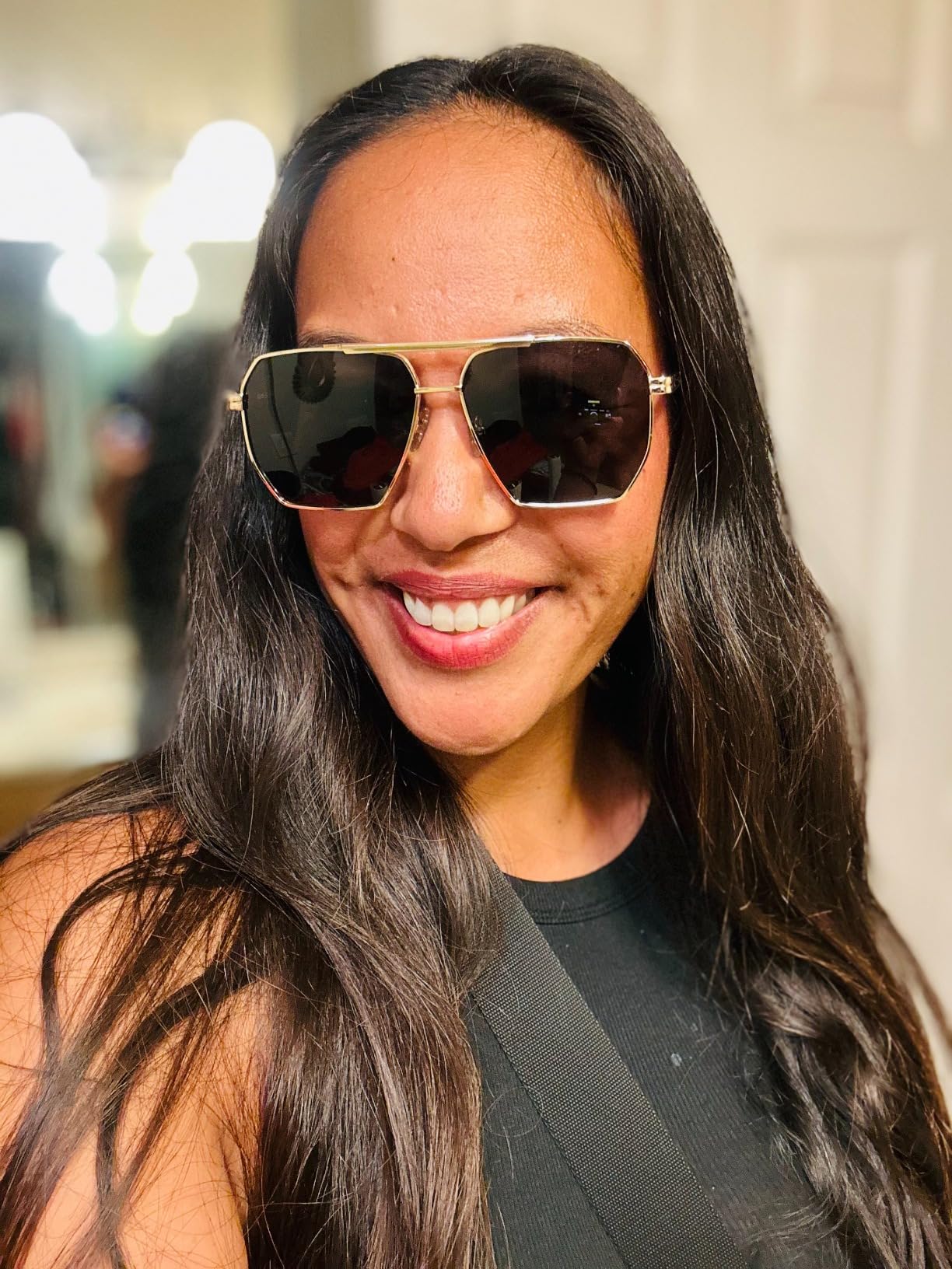 SOJOS Retro Oversized Square Polarized Sunglasses for Women Men customer photo 2
