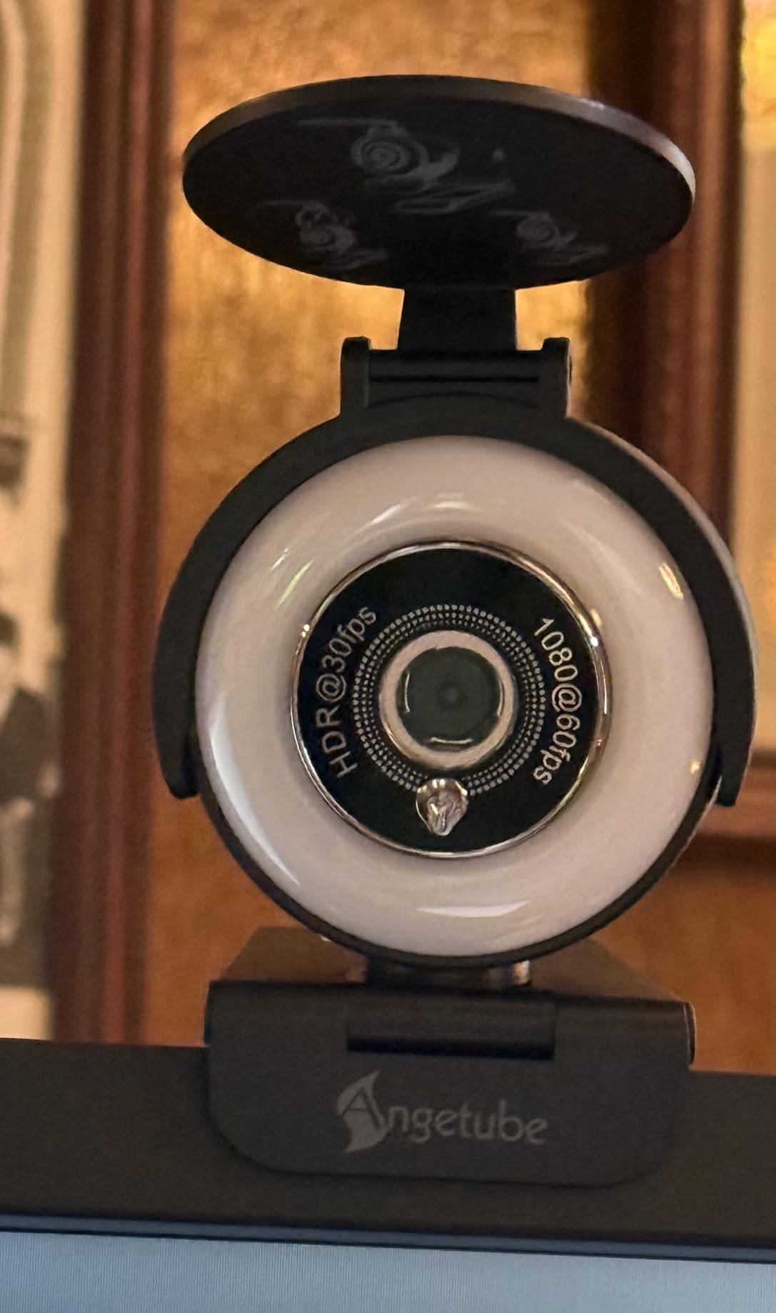 Angetube 1080p Webcam with Ring Light for Streaming, USB 60FPS Web Camera customer photo 1