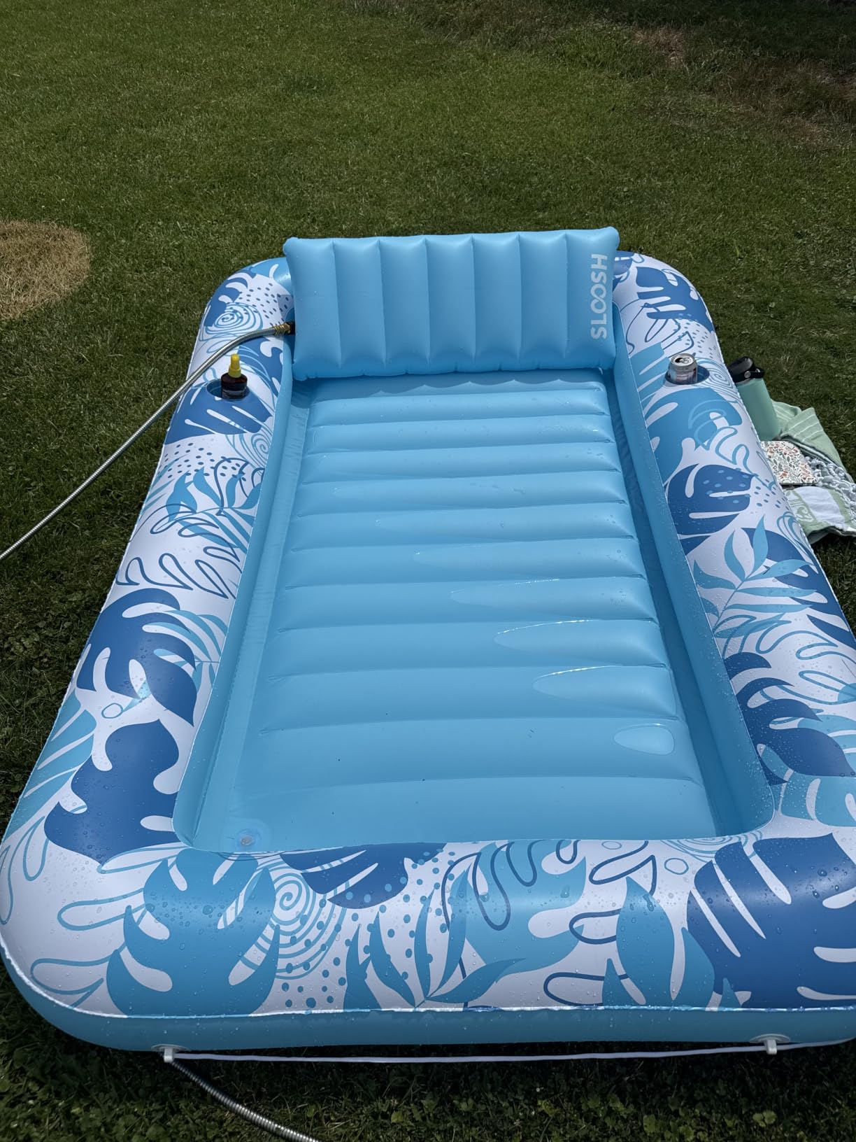 SLOOSH Inflatable Tanning Pool Lounger Float, 85