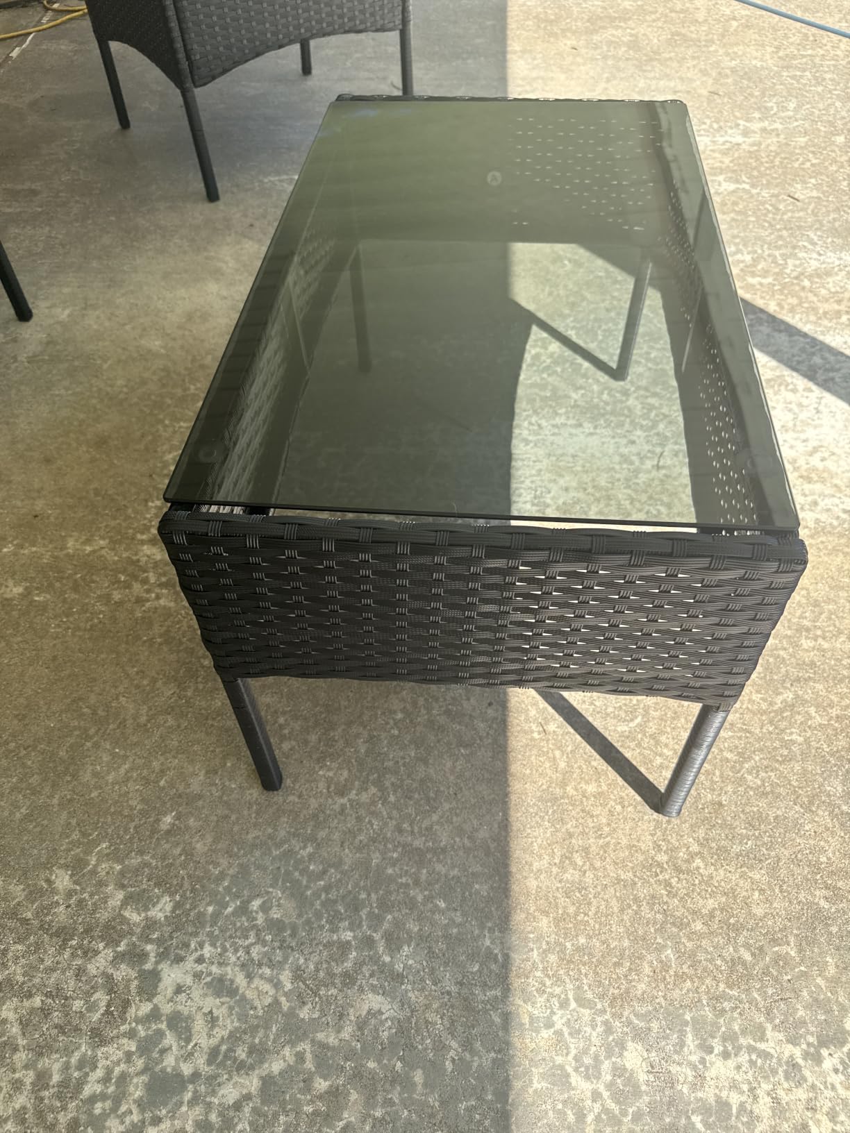 FDW 4-Piece Patio Furniture Set | Gray & Khakhi | Outdoor Wicker Furniture customer photo 1