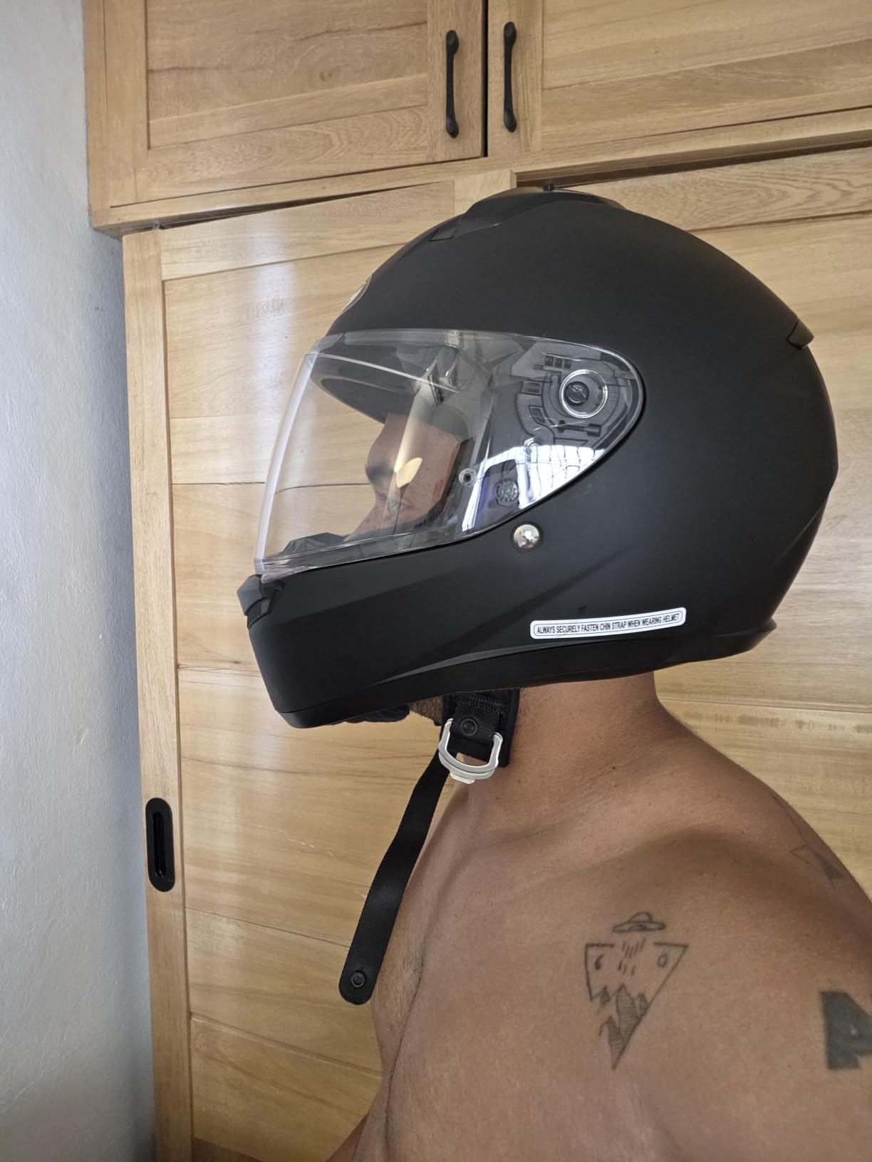 HJC C10 Solid Full Face Motorcycle Helmet (Semi Flat Black, X-Large) customer photo 2