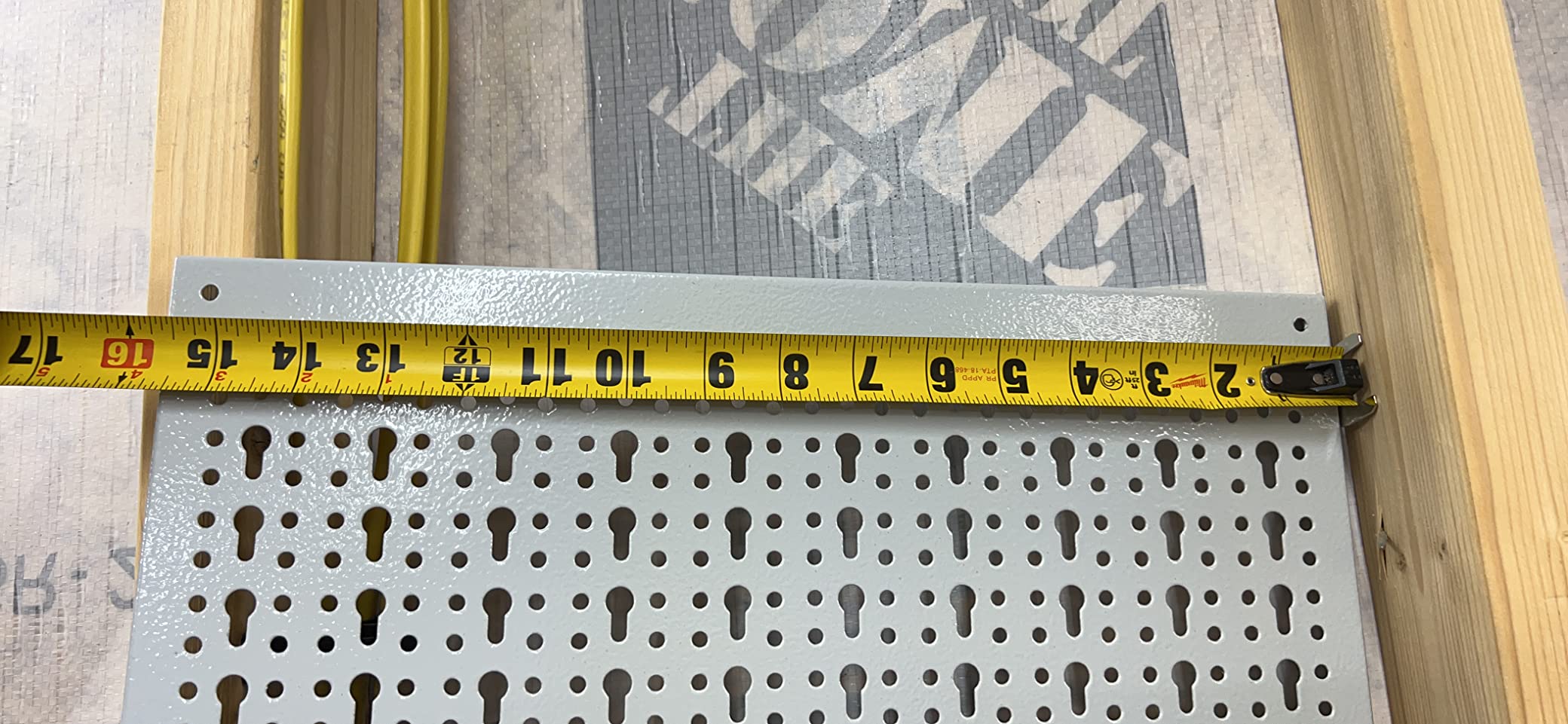 TORACK Metal Pegboard Wall Organizer 24x48 in, Tool Storage Pegboard, Black customer photo 1