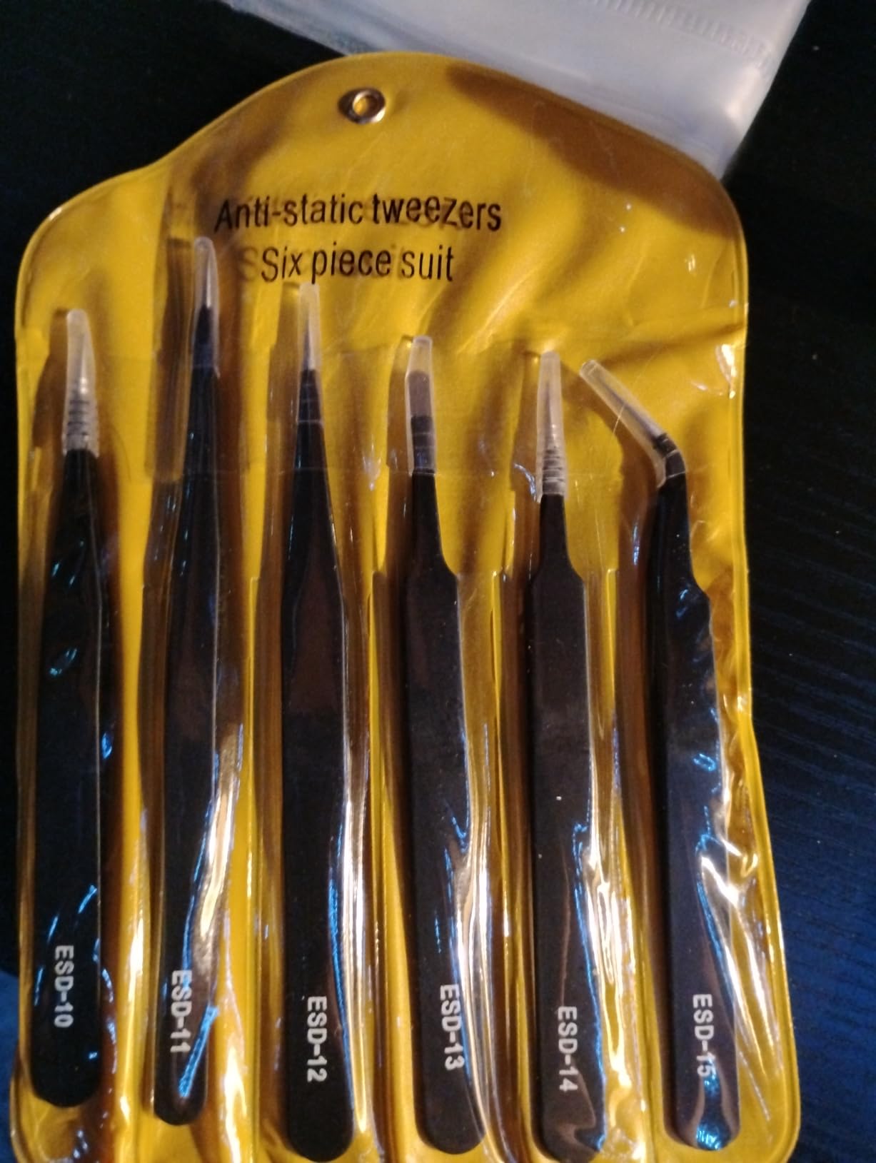 kaverme 3PCS Precision Tweezers Set, Upgraded Anti-Static Stainless Steel customer photo 2
