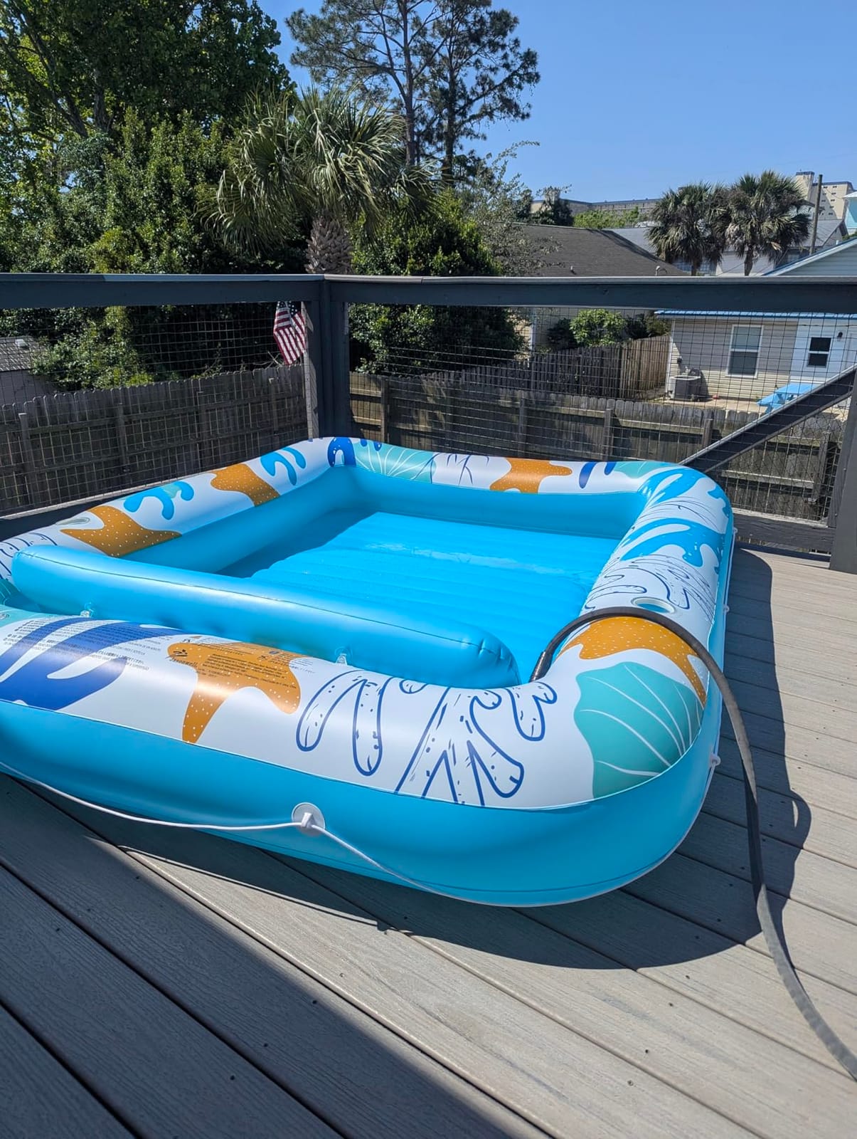 Inflatable Tanning Pool Lounger Float - Jasonwell 4 in 1 Sun Tan Tub Sunbathing Pool Lounge Raft Floatie Toys Water Filled Tanning Bed Mat Pad for Adult Blow Up Kiddie Pools Kids Ball Pit (MG,L) customer photo 2
