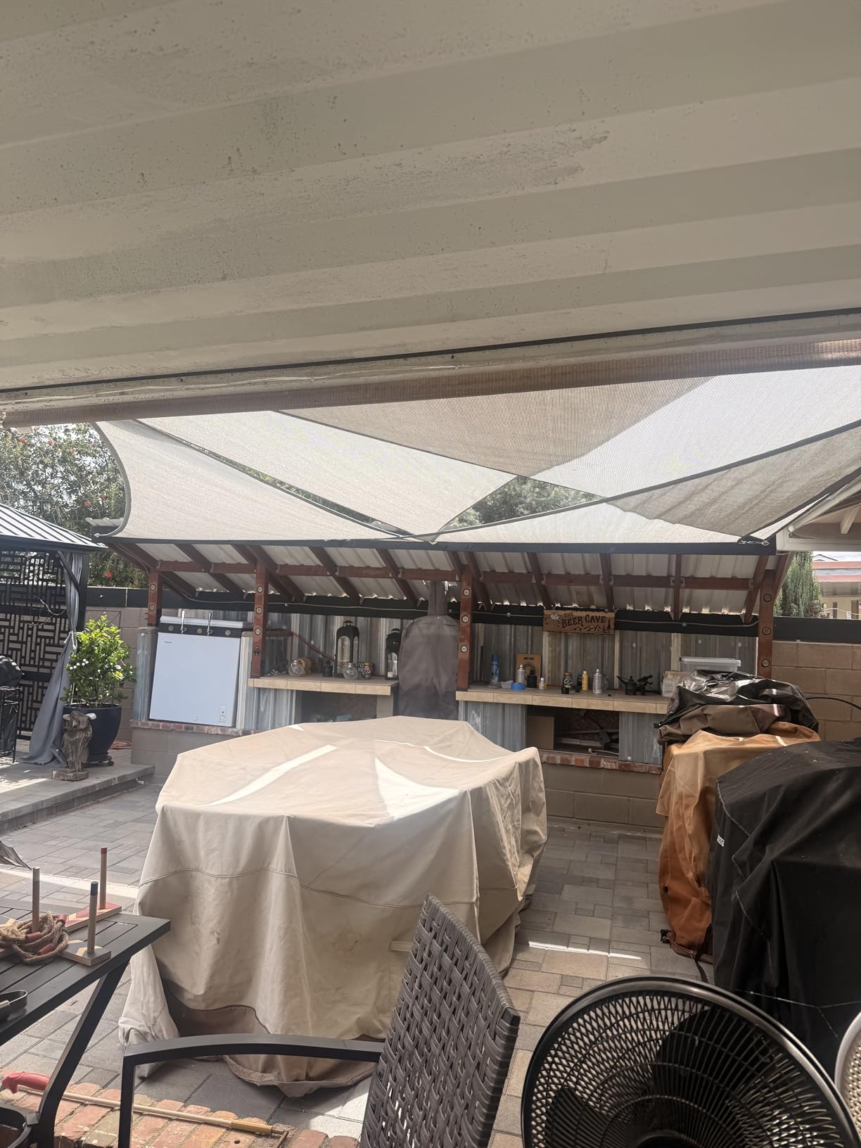 Amgo 16' x 16' x 22.6' Beige Triangle Sun Shade Sail for Patio customer photo 2
