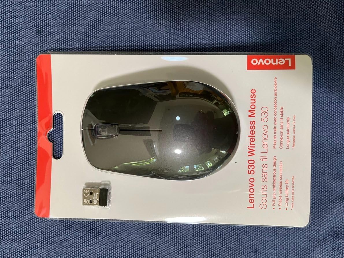 Lenovo 530 Wireless Mouse – Full Size Computer Mouse for PC, Laptop, Windows Computer - 2.4 GHz Nano USB Receiver - Ambidextrous Design - 12 Months Battery Life – Cordless customer photo 1