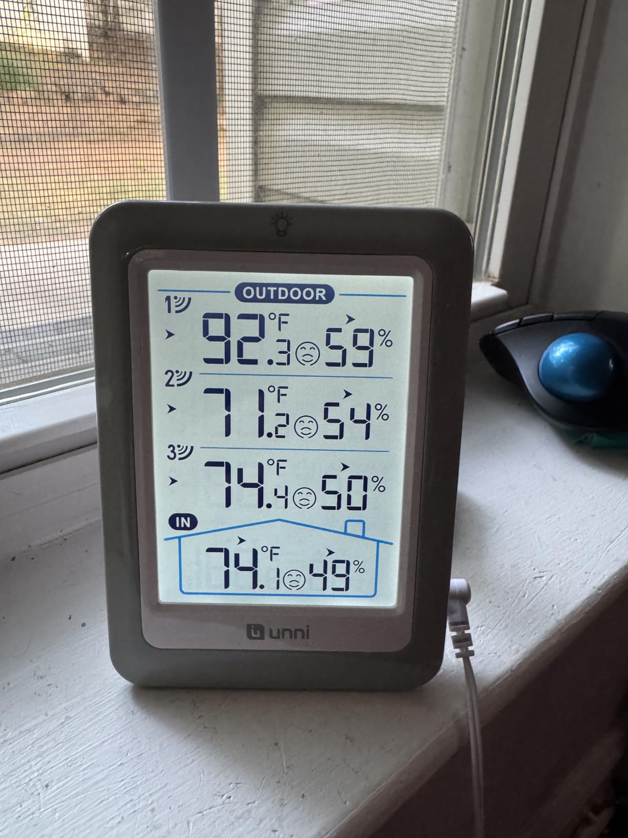 Indoor Outdoor Thermometer Wireless 4.5 Inch Display Digital Hygrometer customer photo 1